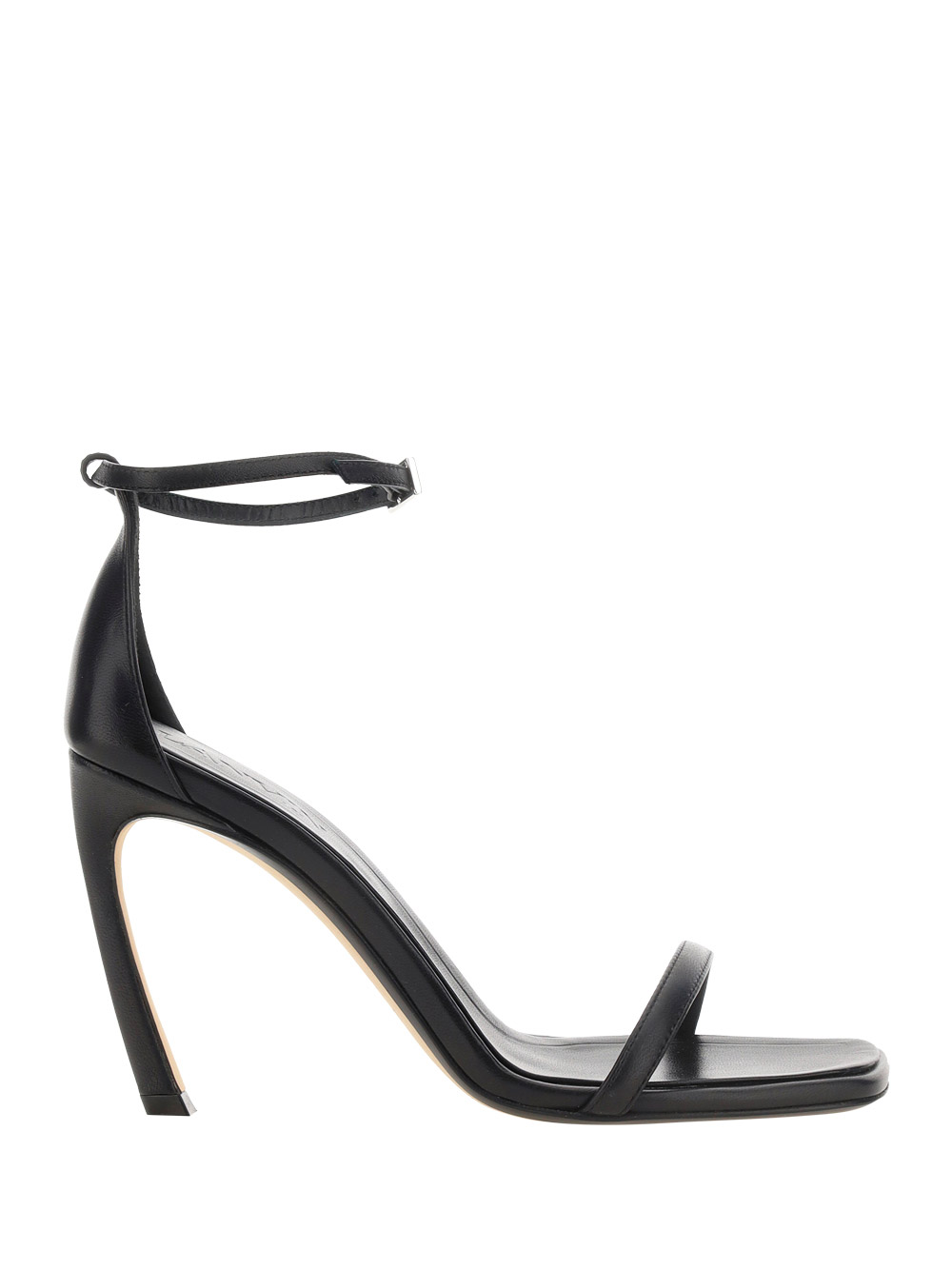 Lanvin Swing 95 Leather Sandal In Black