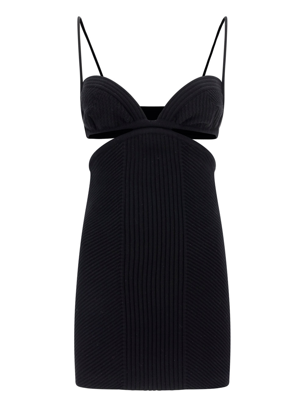 Off-white Off White Cut Out Mini Dress In Black