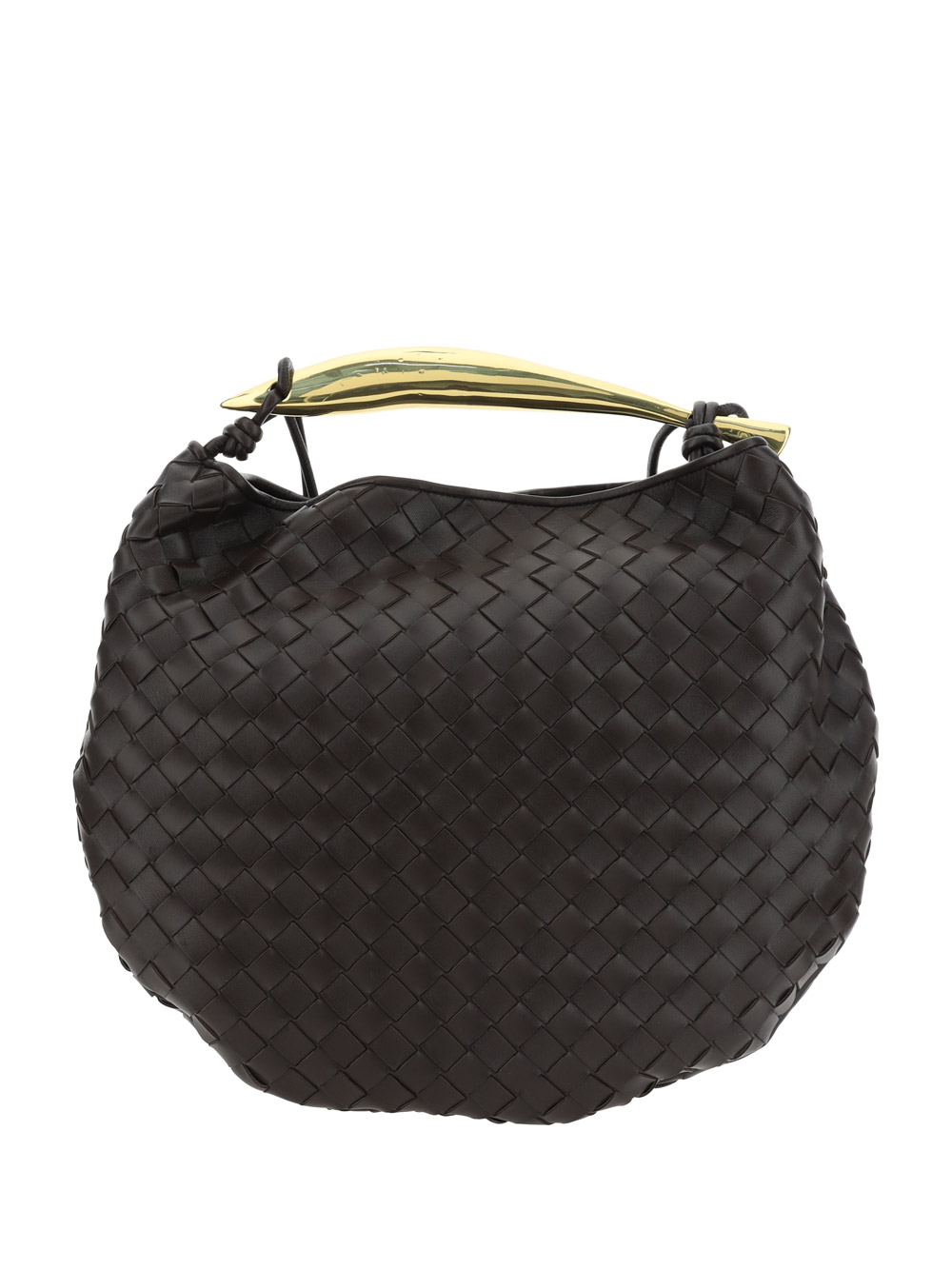 Shop Bottega Veneta Sardine Handbag In Fondant/m Brass