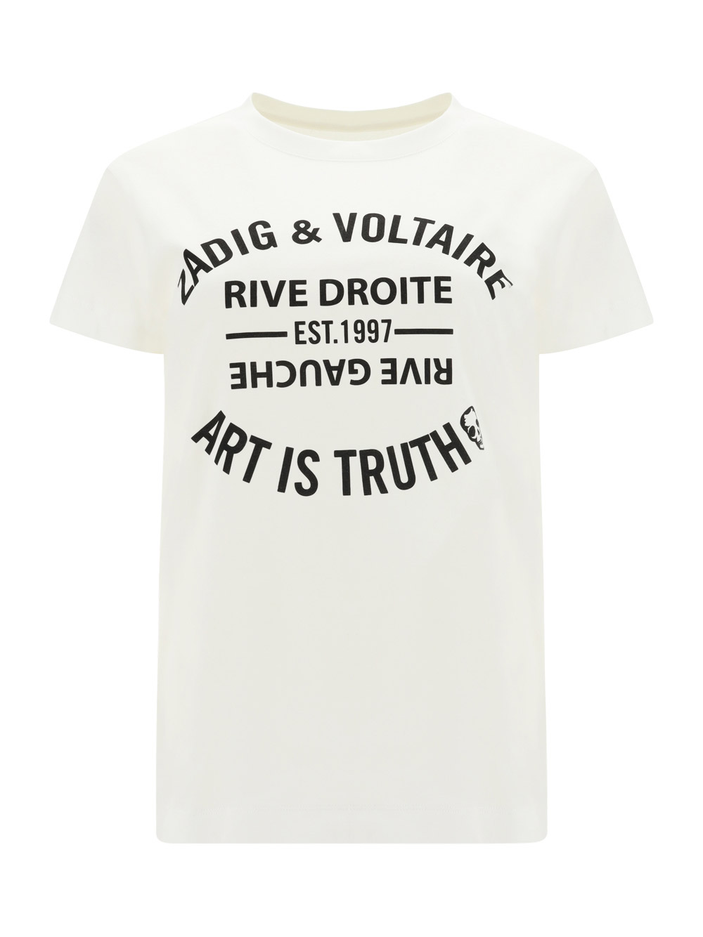 Zadig & Voltaire Walk Foil-print T-shirt In Blanc | ModeSens