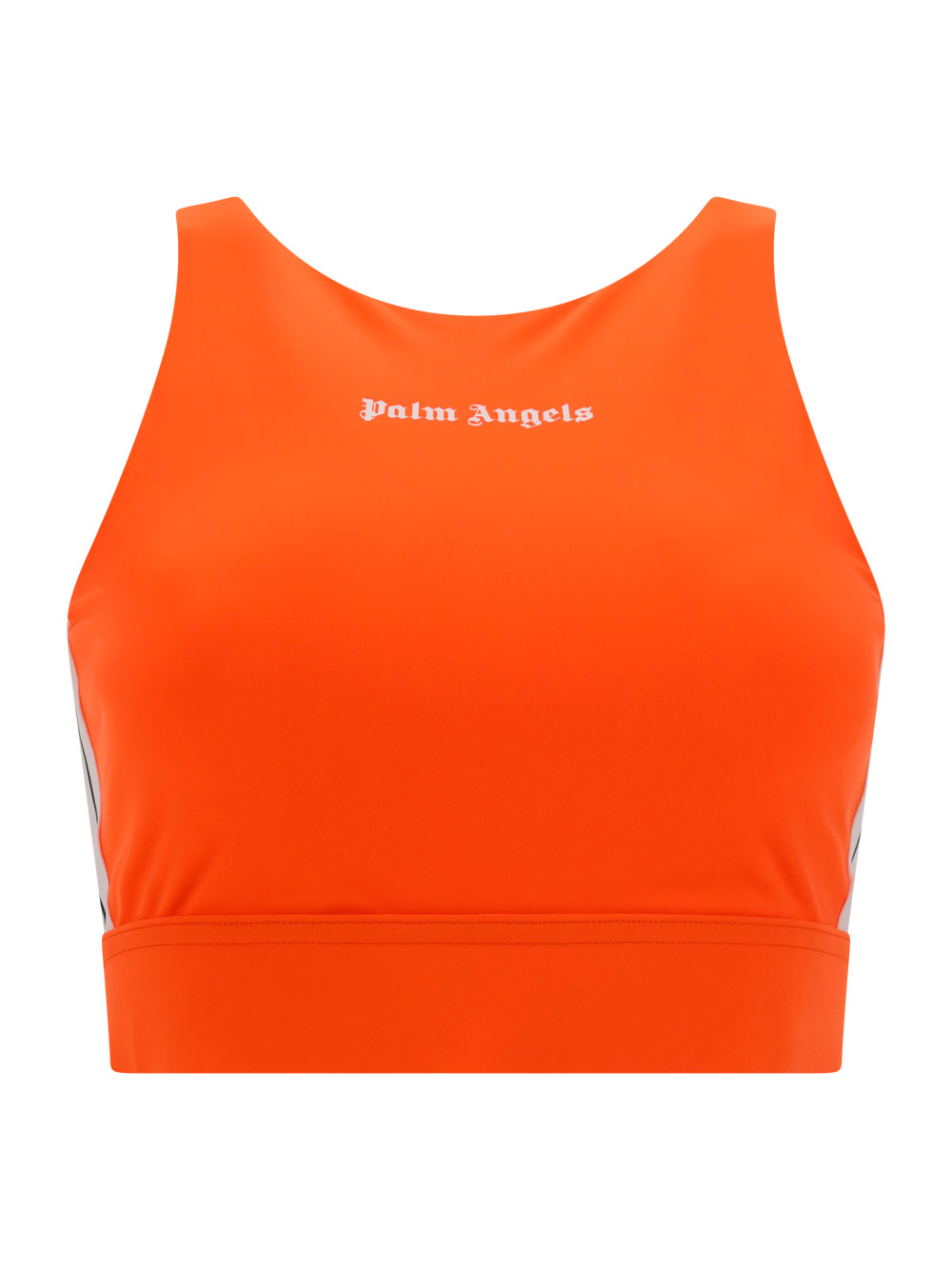Palm Angels Logo-print Training Top In Mock/orange