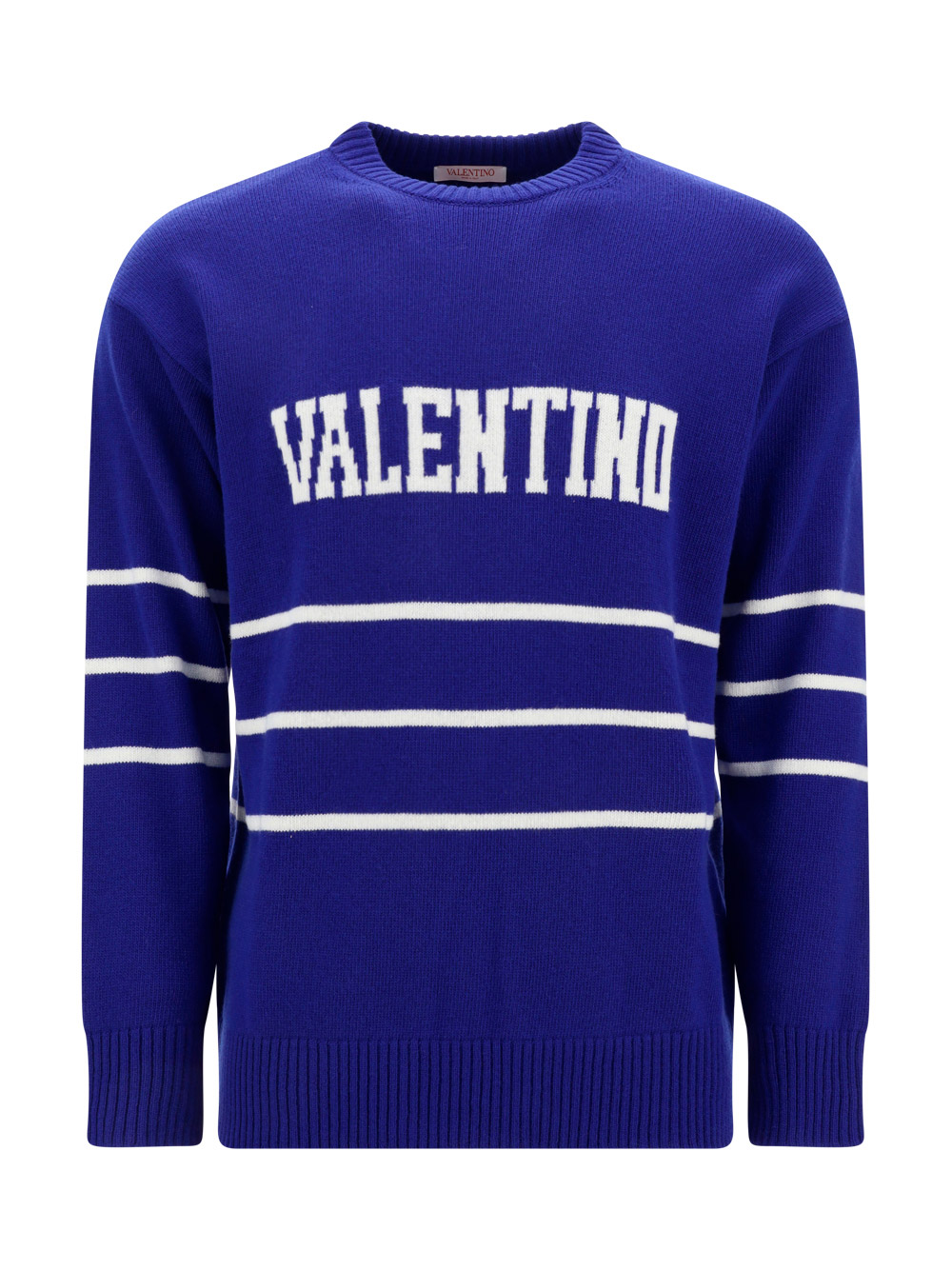 Valentino Garavani Man Sweater Blue Size L Virgin Wool