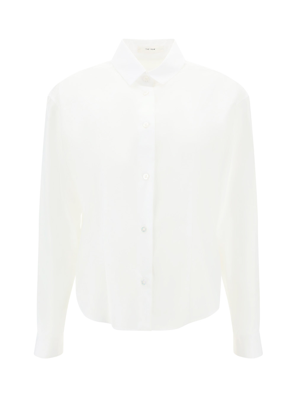 The Row Baltica Cotton Poplin Shrunken Shirt In White