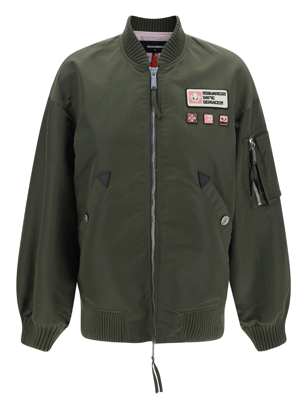 Dsquared2 Oversized Fit Game Service Nylon Bomber Jacket In 727