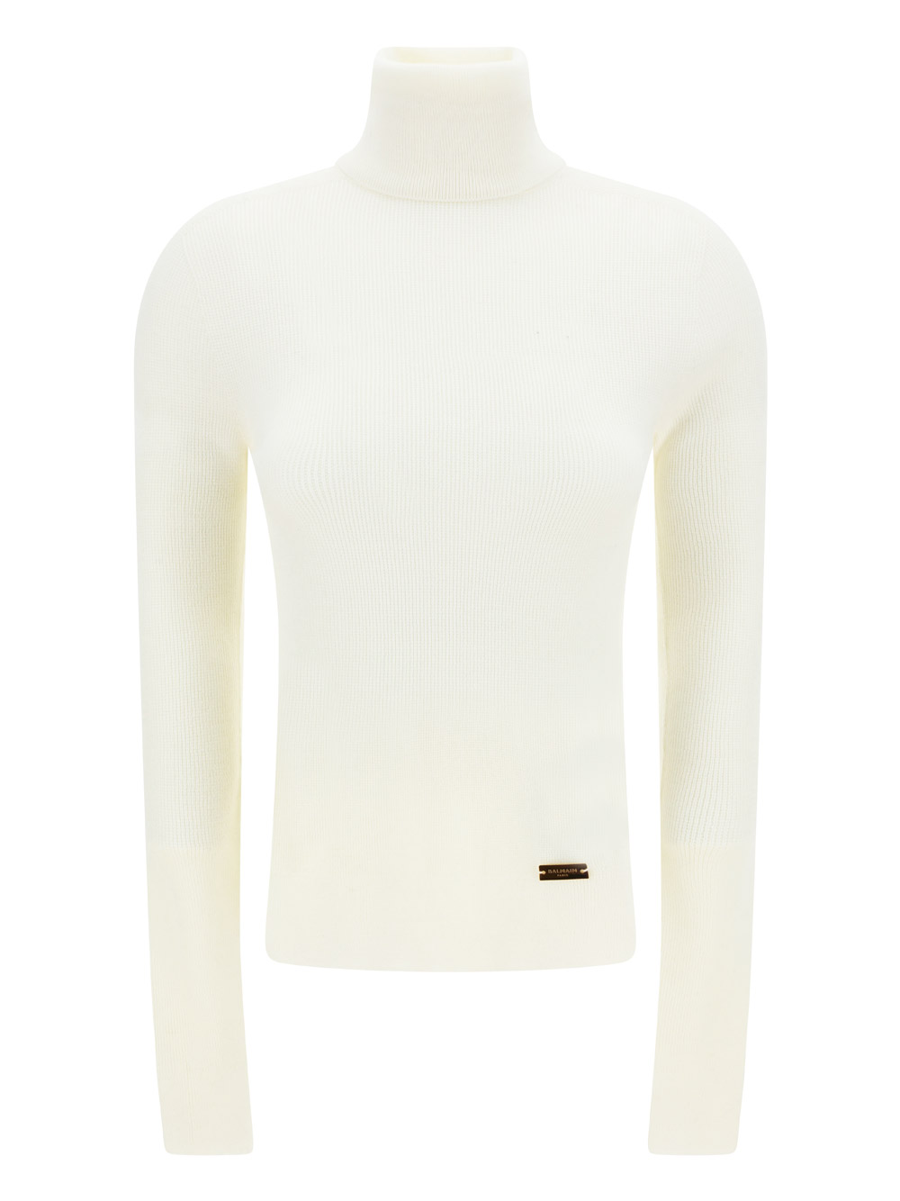 Balmain Turtleneck Sweater In Naturel