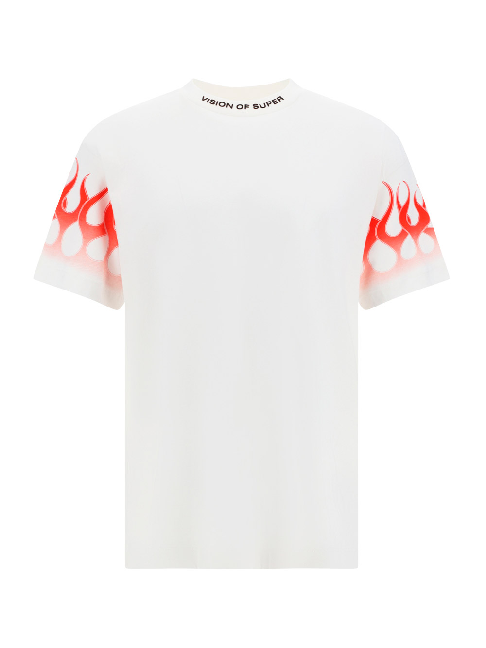 Vision Of Super White/red Flames T-shirt In White