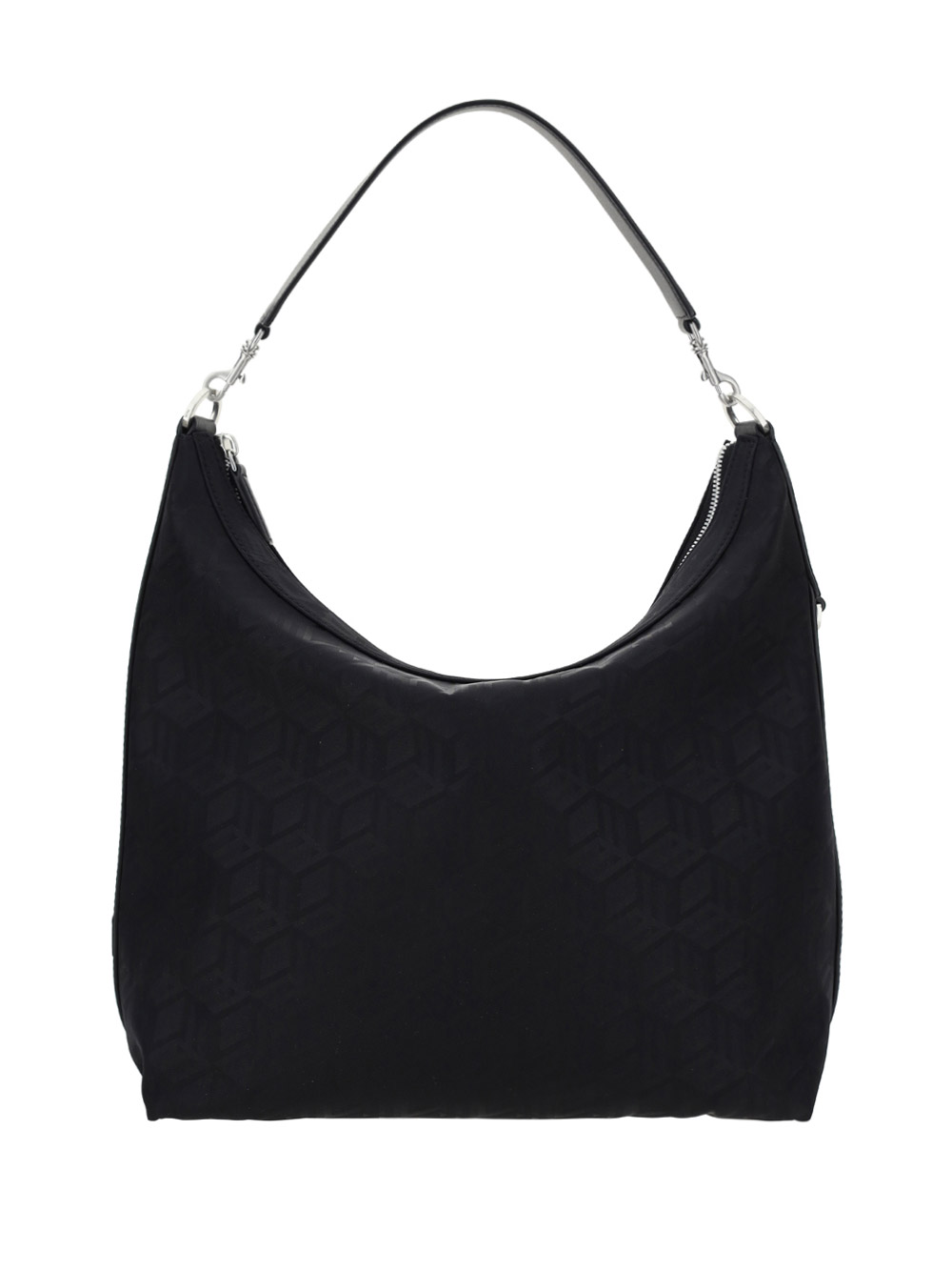 Mcm Large Aren Leather Hobo Bag in Black