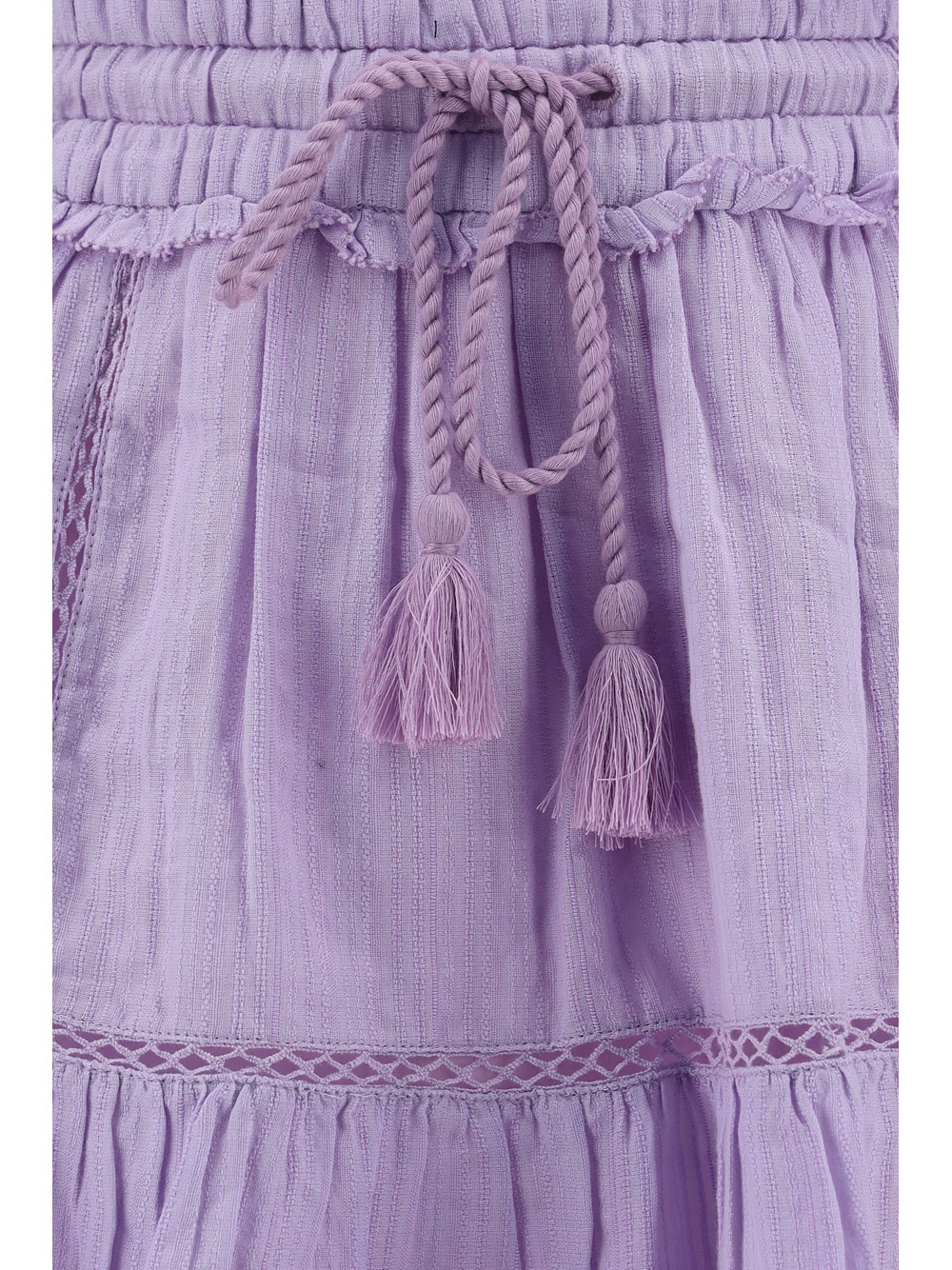 Isabel Marant Étoile Lioline Tiered Elastic Mini Skirt In Lilac