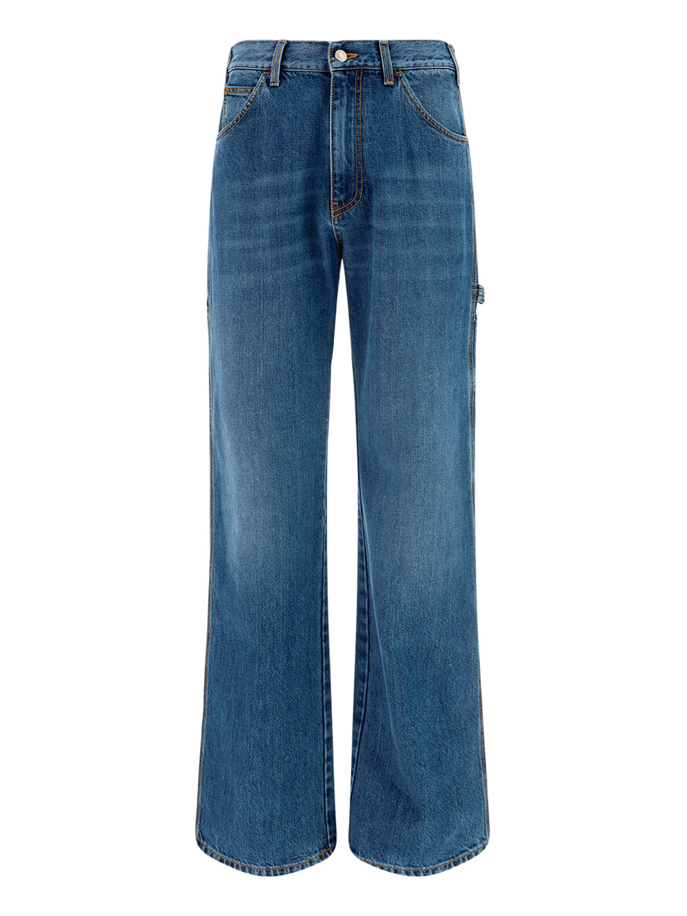 Alexander Mcqueen Worker Jeans In Blue Washed
