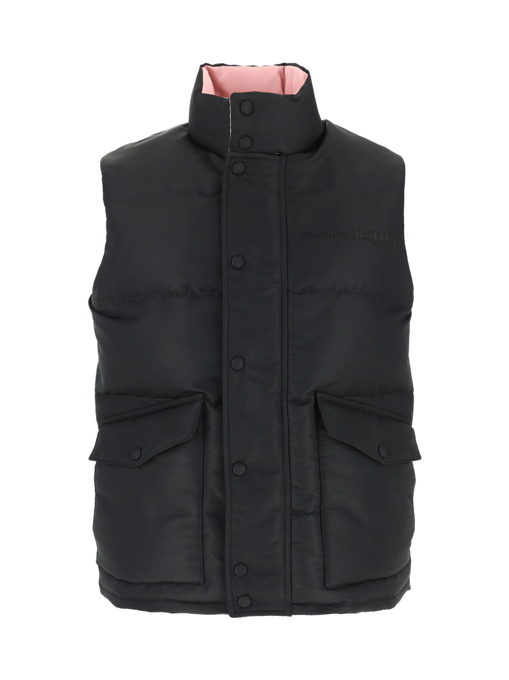 Alexander Mcqueen Padded Sleeveless Gilet In Black