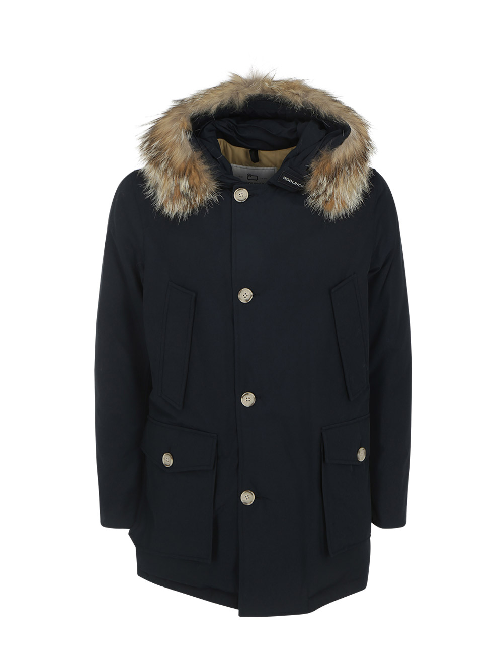 Woolrich Woolen Parka Arctic Jacket In Melton Blue