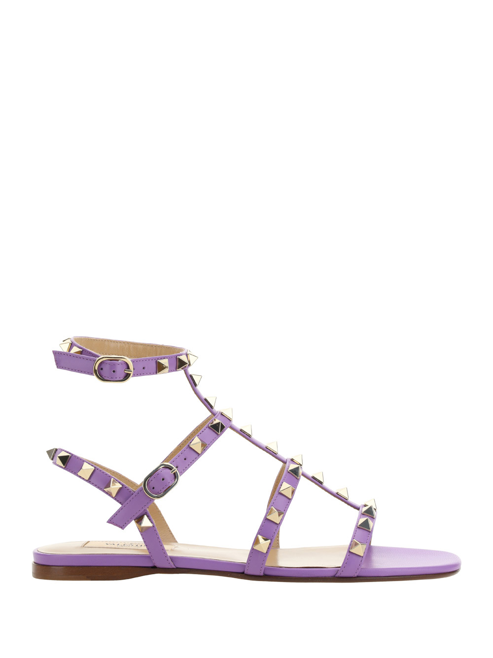 Valentino Garavani Rockstud Sandals In Purple