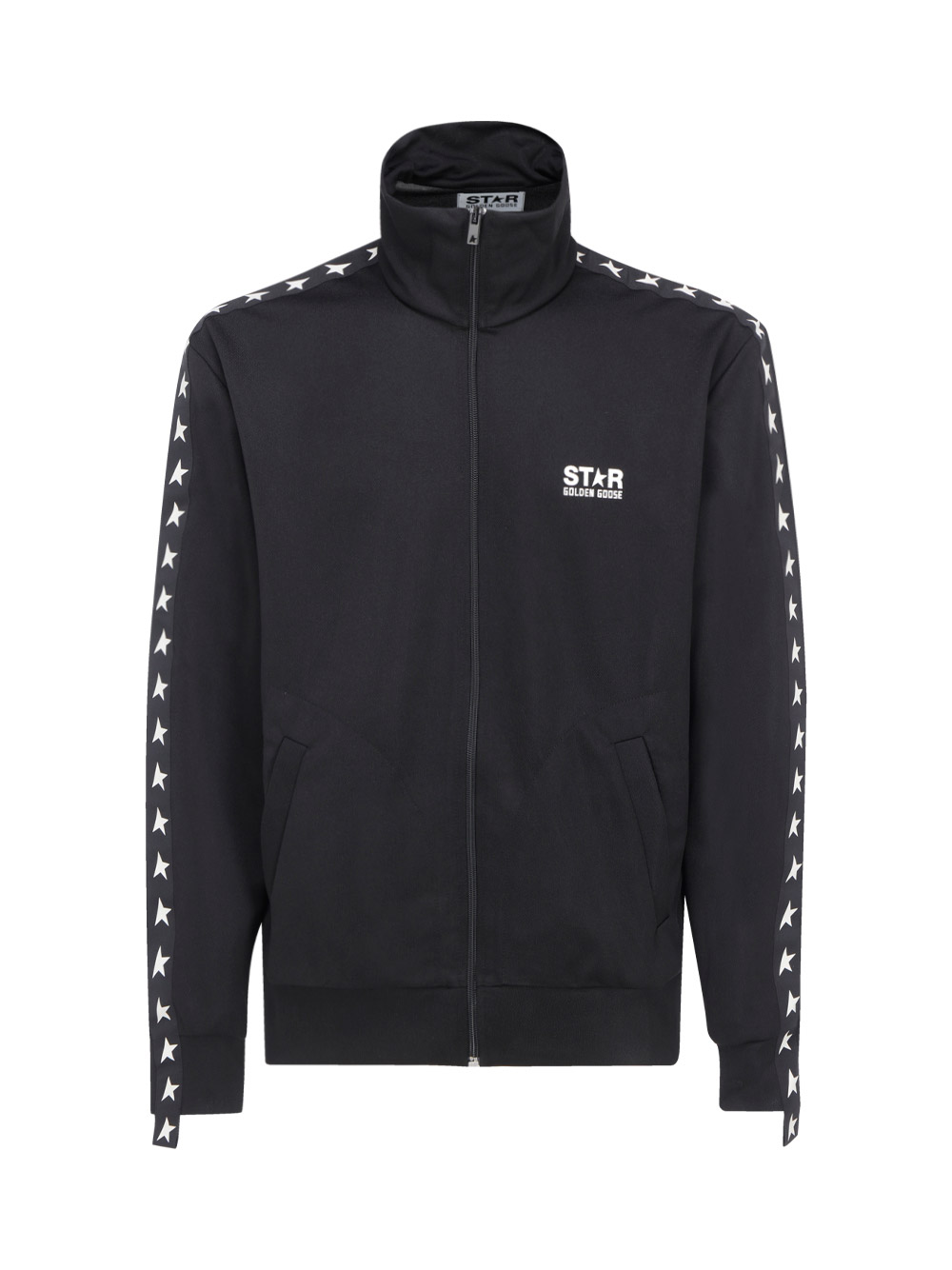 Golden Goose Deluxe Brand Black Polyester Denis Sweatshirt In Black/white