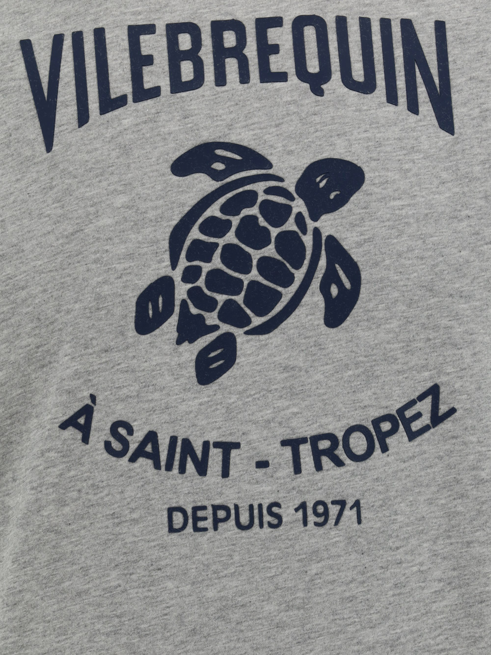 Vilebrequin Logo Cotton Jersey T-shirt In Grigio Melange