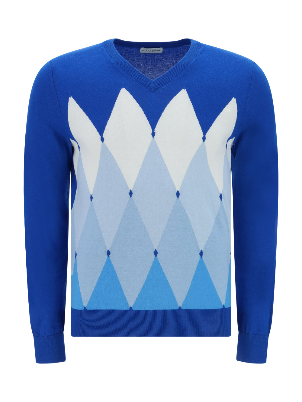 Ballantyne 'argyle' Sweater In Blu China/ischia/light Blu