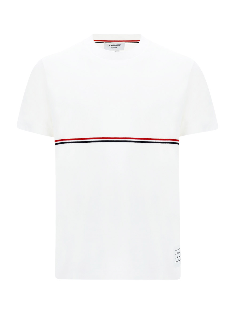 Thom Browne Medium Weight Jersey Short Sleeve T-shirt In White