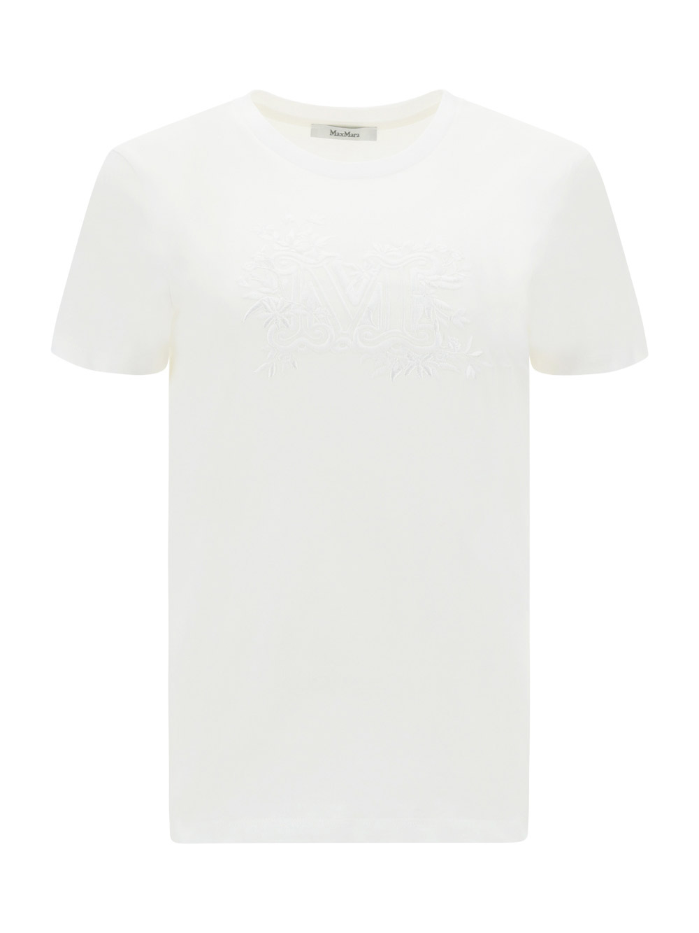 Max Mara Sacha Logo T-shirt In Bianco | ModeSens