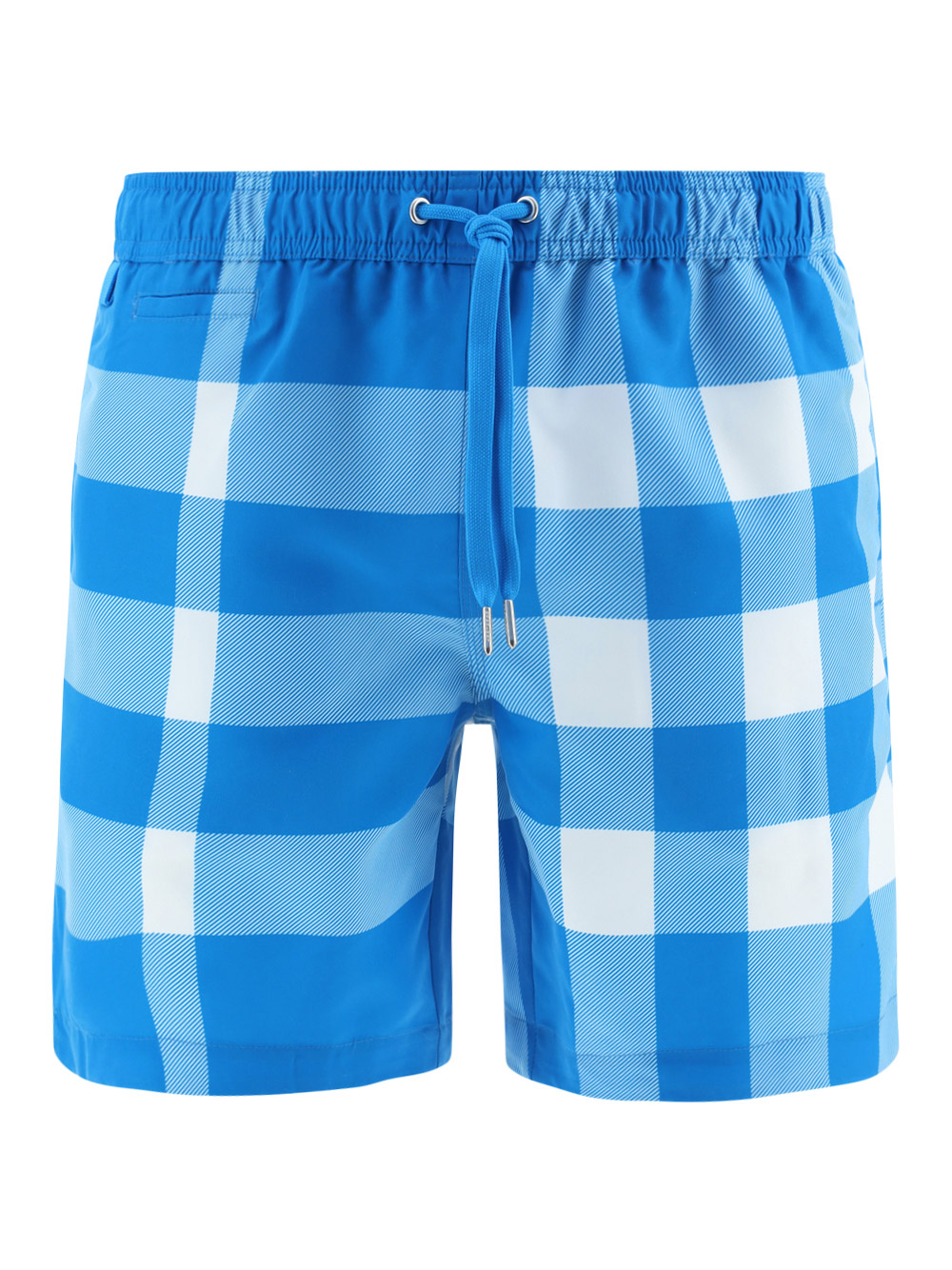 Burberry Exaggerated Check Drawcord Swim Shorts In Vivid Blue Ip Check