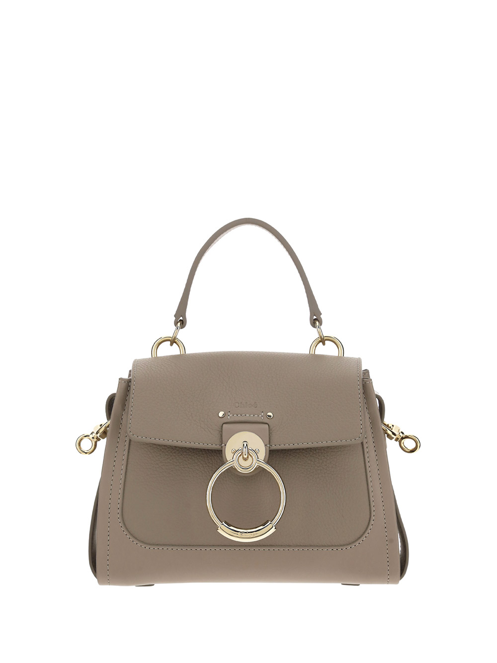 Shop Chloé Tess Handbag In Motty Grey