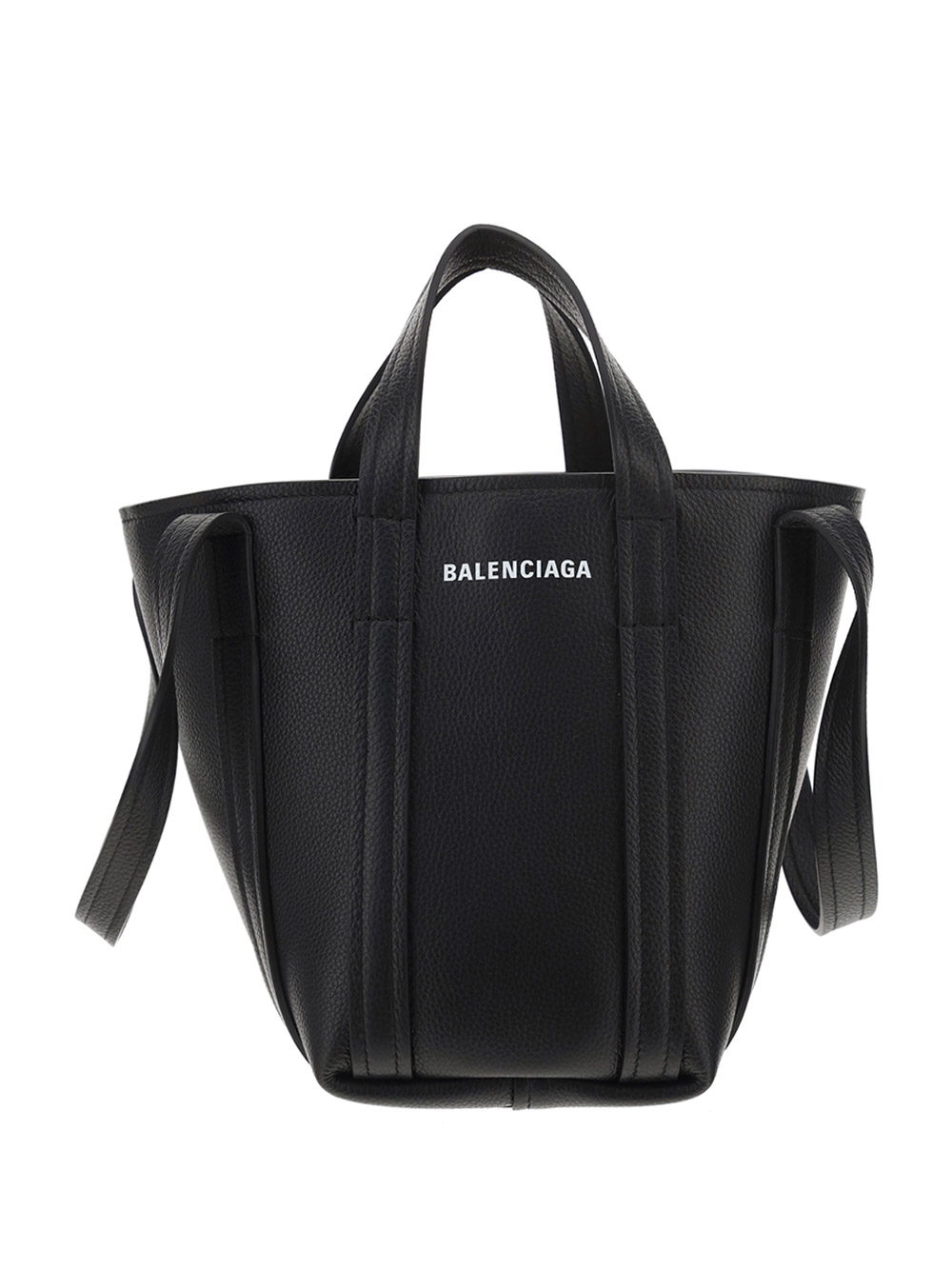Shop Balenciaga Everyday Handbag In Black/l White