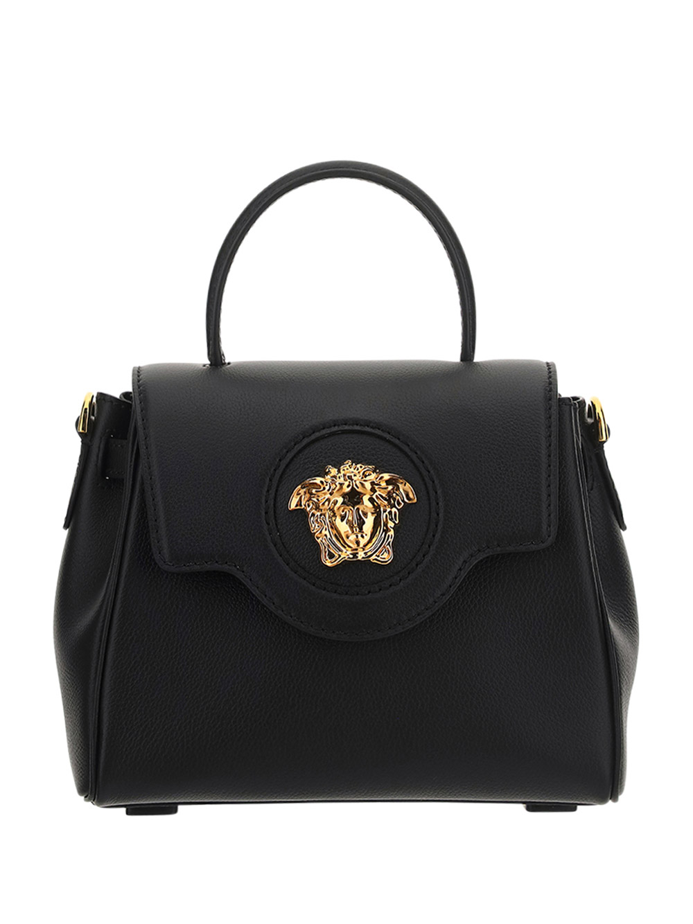 Shop Versace Handbag In Nero/oro