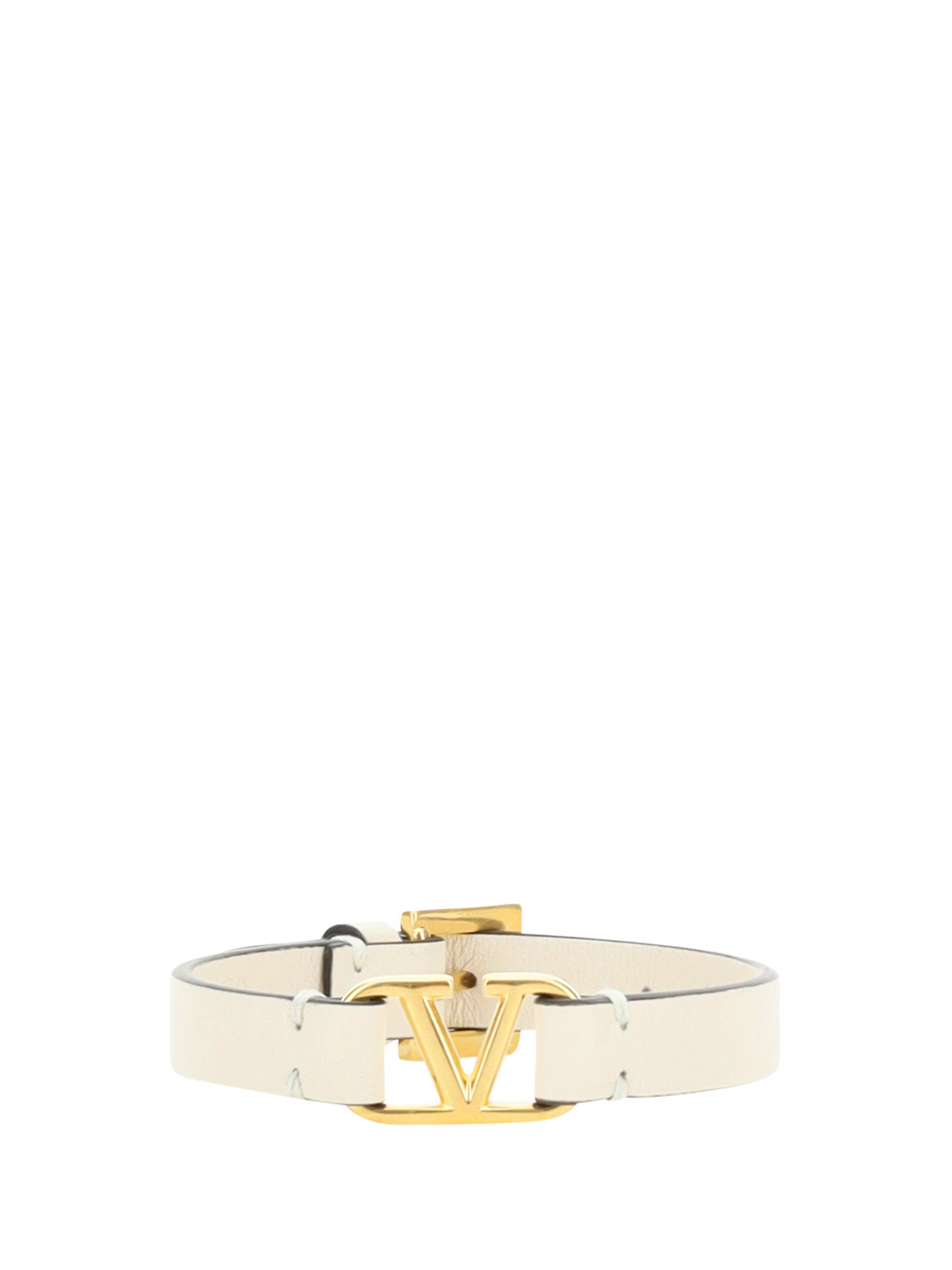 Valentino Garavani Women's Vlogo Signature Calfskin Bracelet - Light Ivory One-Size