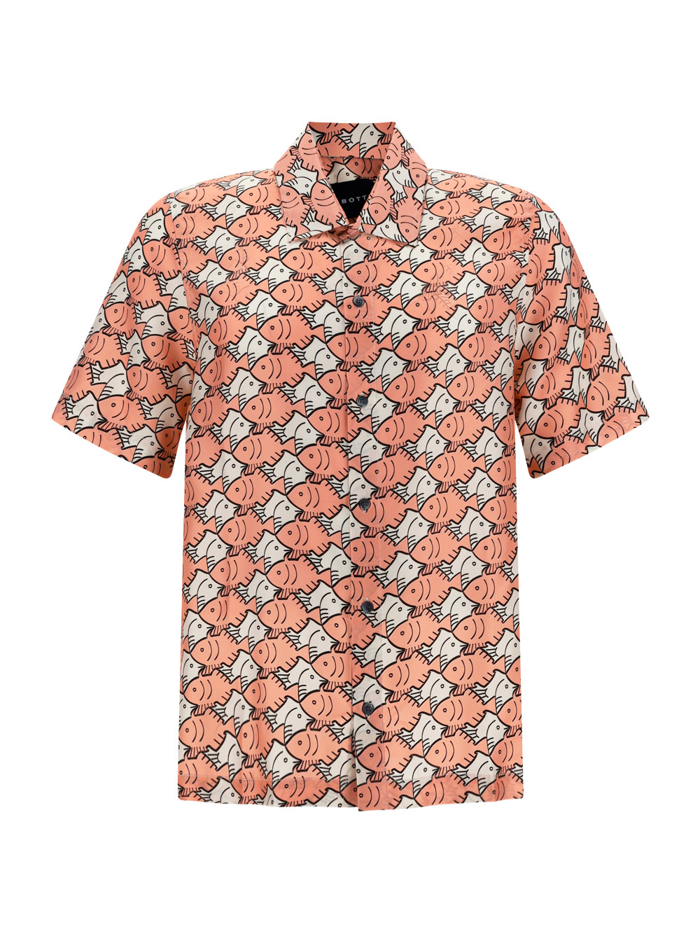 Botter Classic Short-sleeve Shirt In Pink Fish Silk