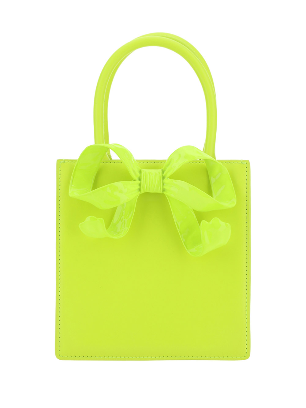 SELF-PORTRAIT TOTE BOW MINI BAG,RS23303Y_NEONYELLOW