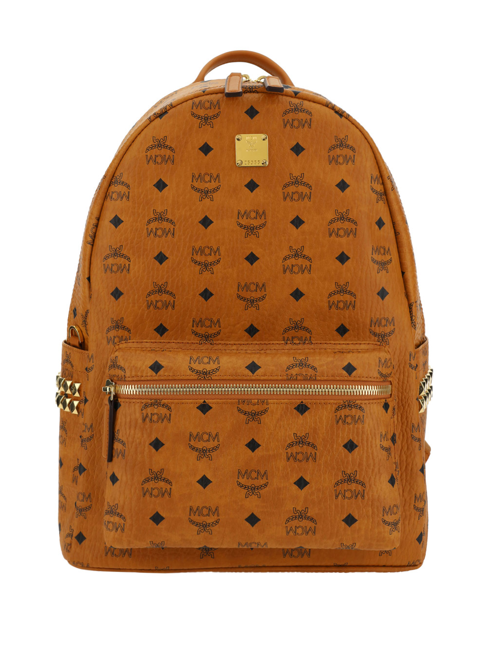 Sac à Dos MCM Dual Stark - Cuir Visetos Cognac, Taille Moyenne, Neuf Avec étiquettes