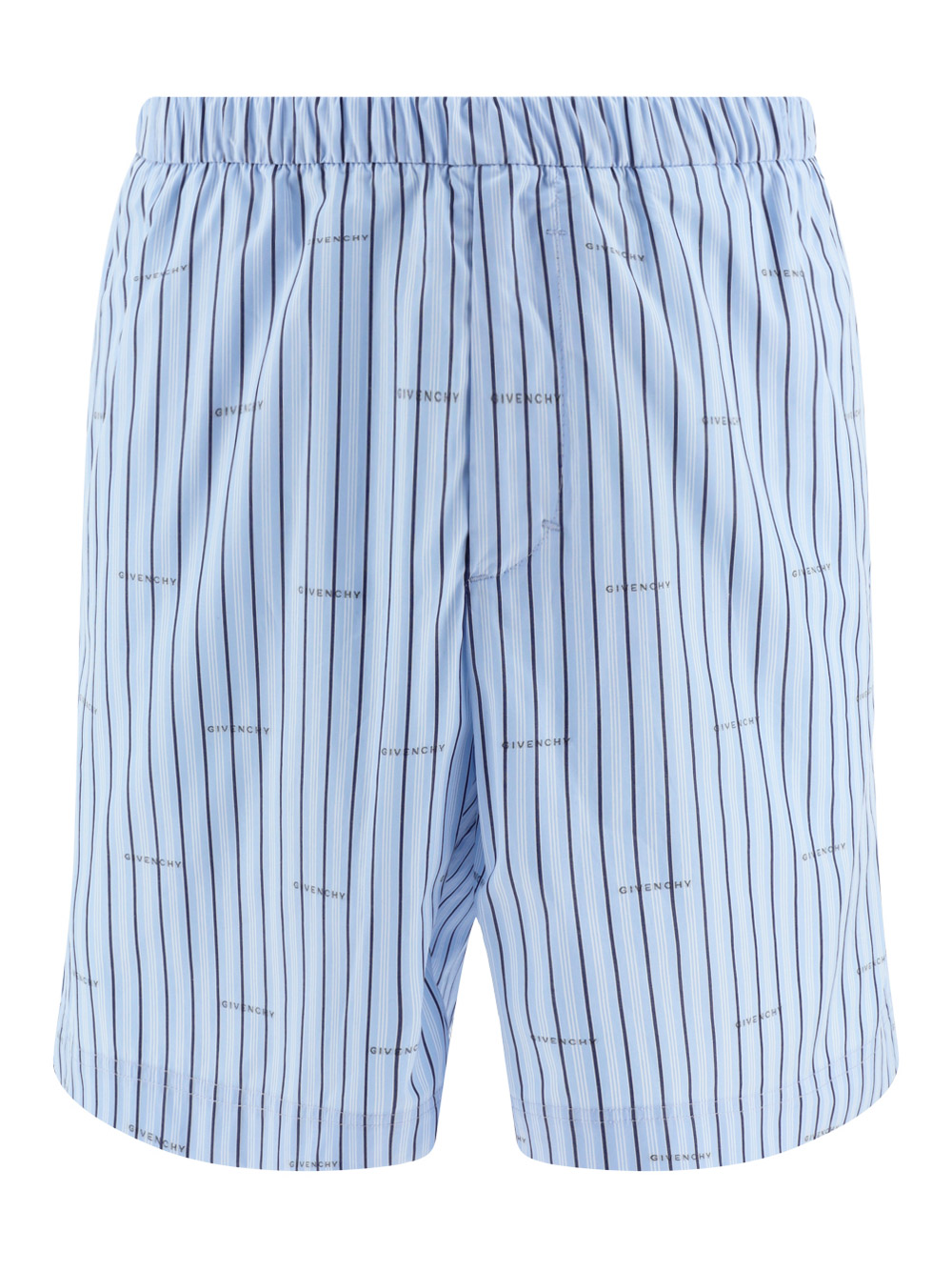 Givenchy Elasticated Cotton Shorts In Baby Blue