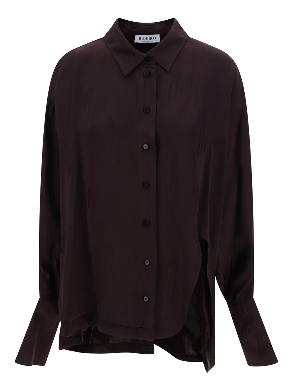 Attico Kota Shirt In Dark Brown
