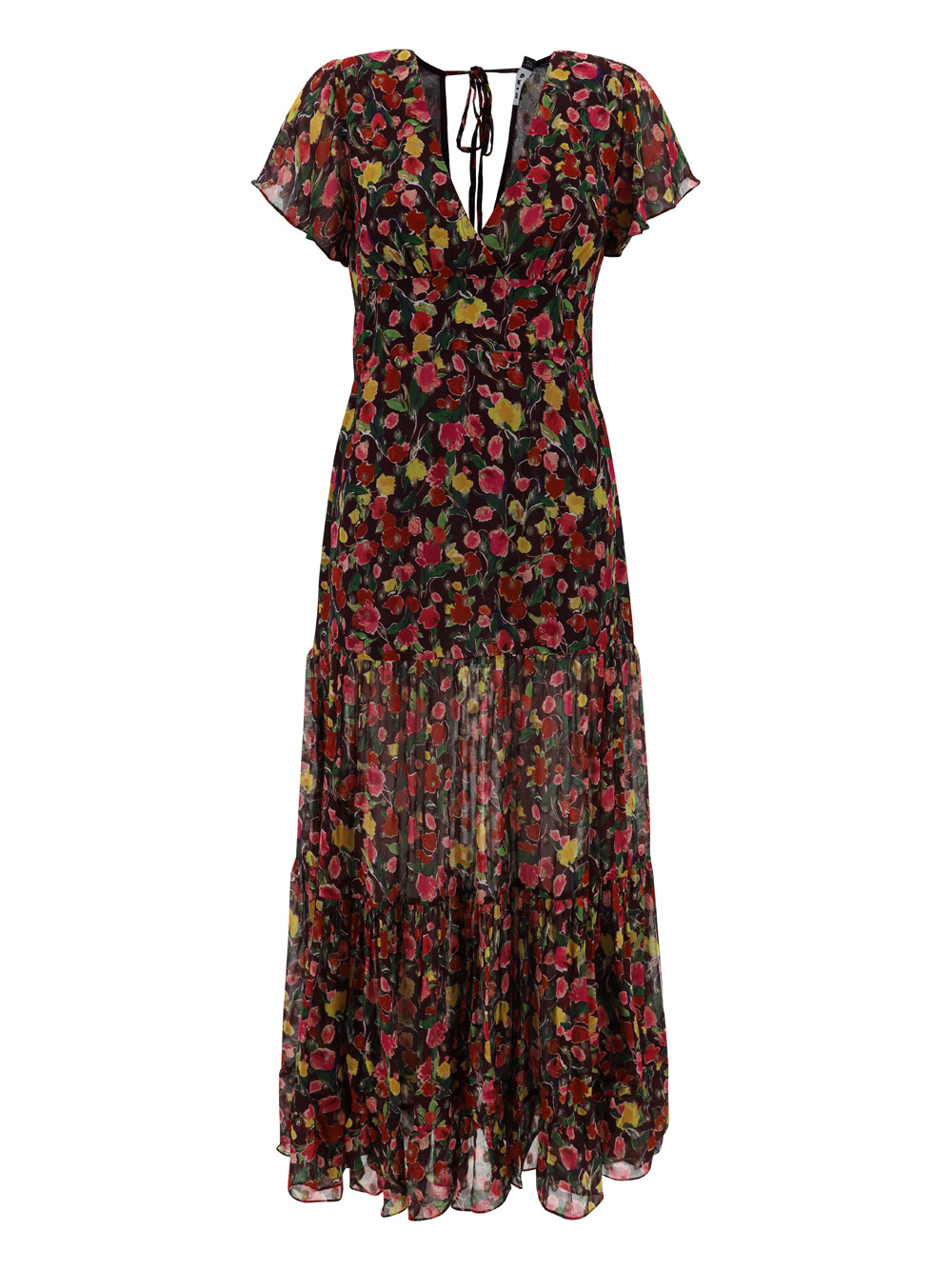 Rixo London Delicia Floral-print Maxi Dress In Fontainhas Floral Maroon