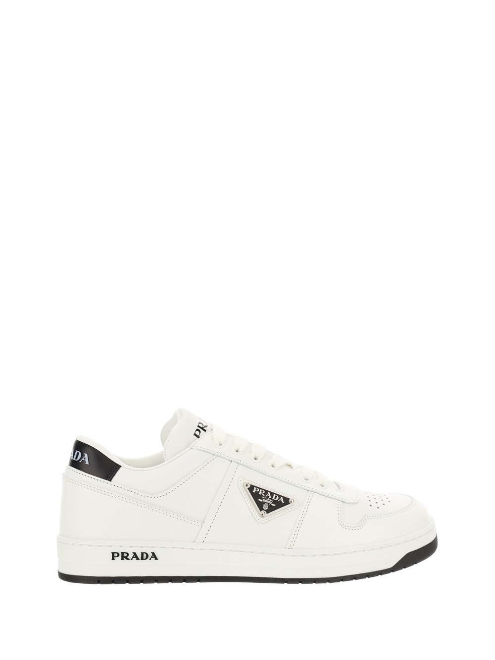 Shop Prada Sneakers In Bianco+nero