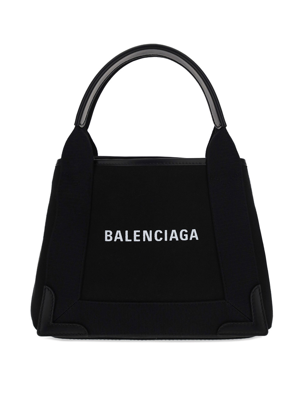 Balenciaga Navy Cabas Xs Handbag In Black/black