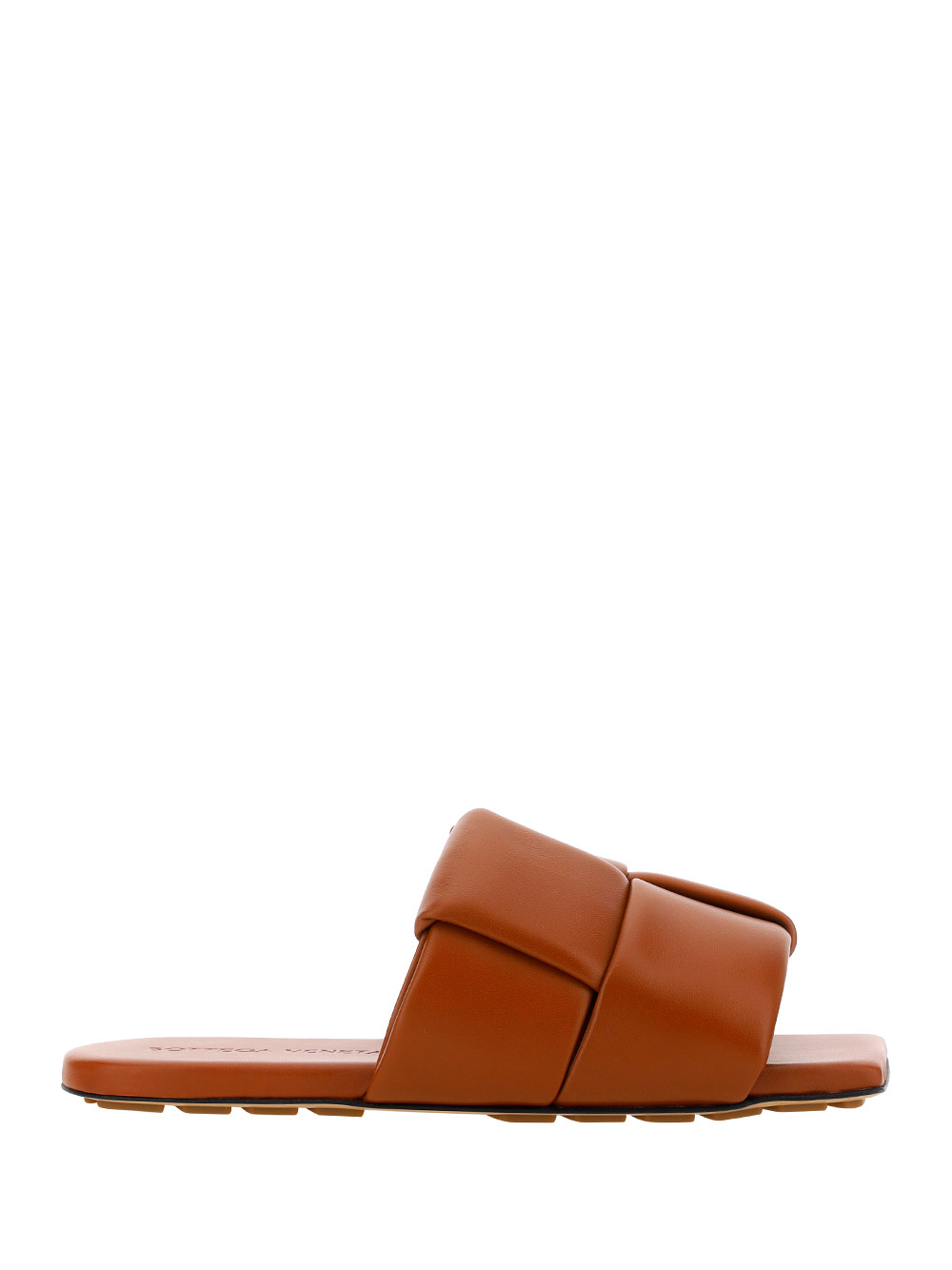 Bottega Veneta Leather Patch Sandals In Caramel