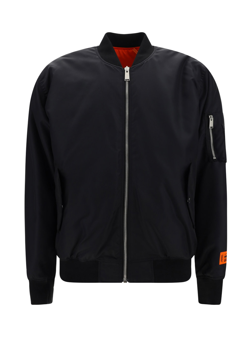 Heron Preston Oversized Nylon Bomber Jacket In Black/white