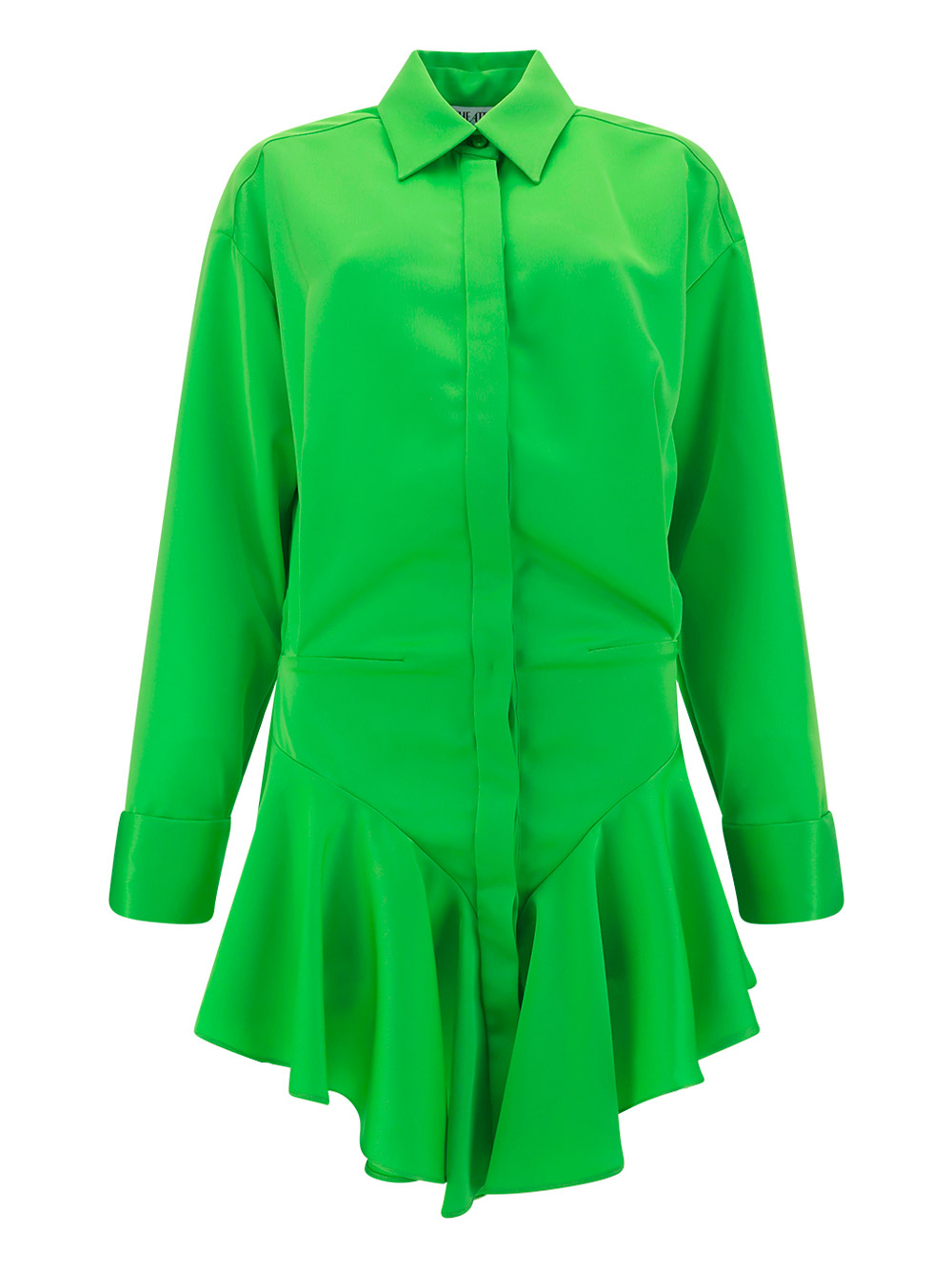 Attico Shirt Dress In Green