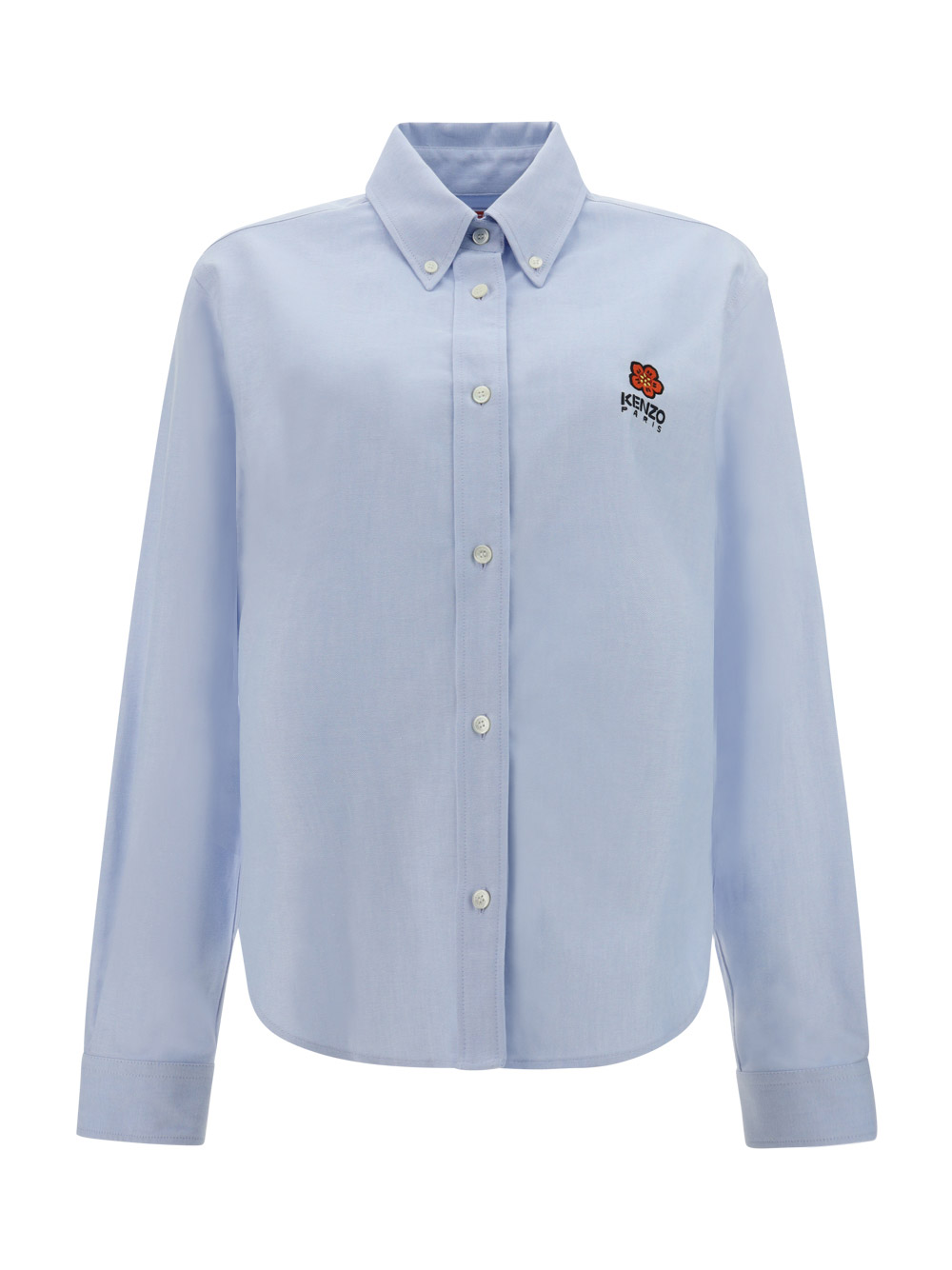 Kenzo Crest Slim Fit Shirt In Bleu Ciel