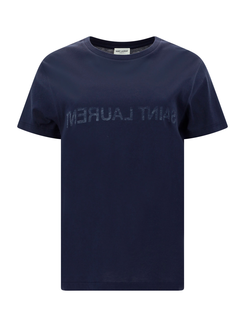 Shop Saint Laurent T-shirt In Marine/naturel