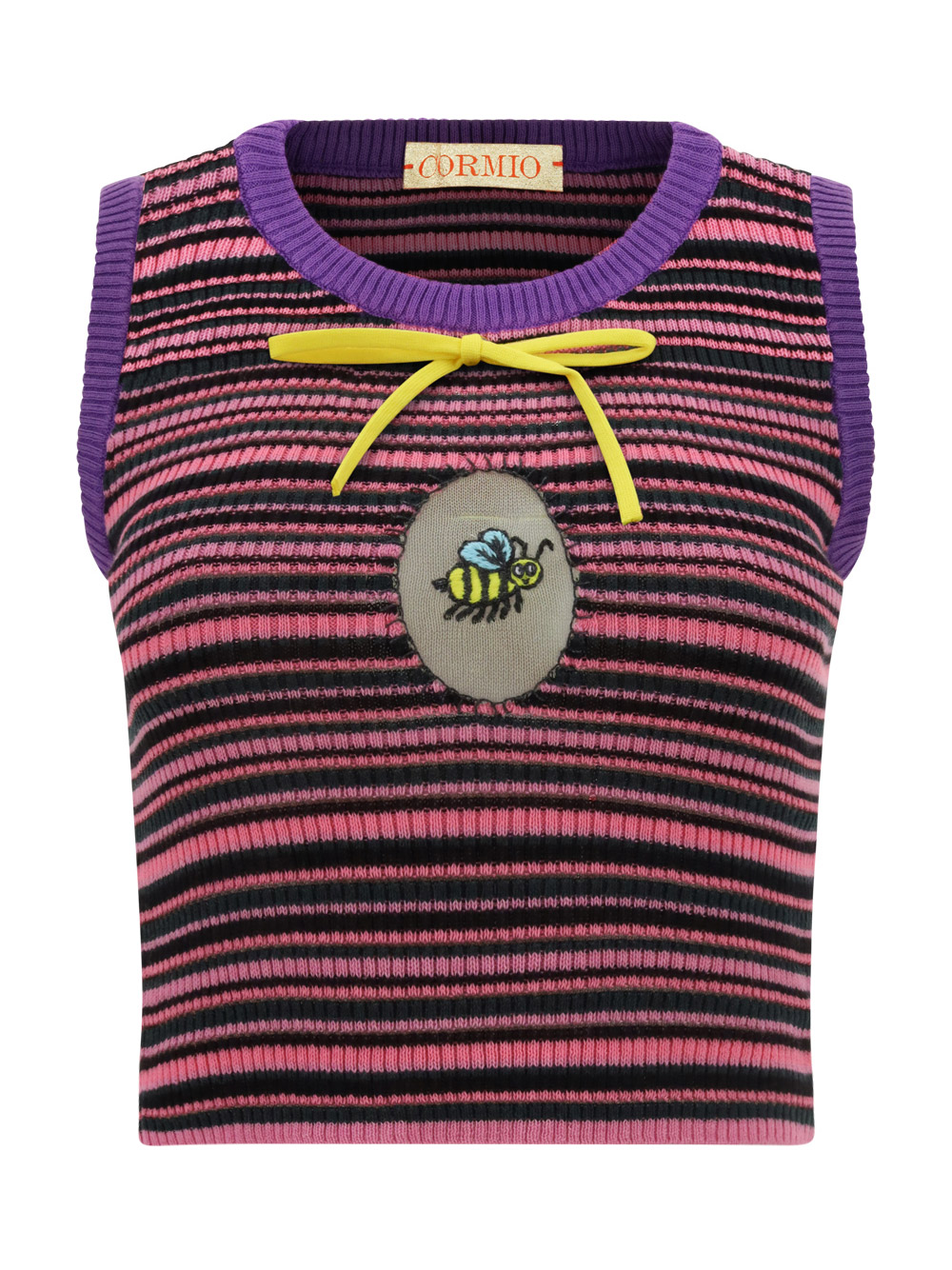 Cormio Gloria Striped Top In Pink