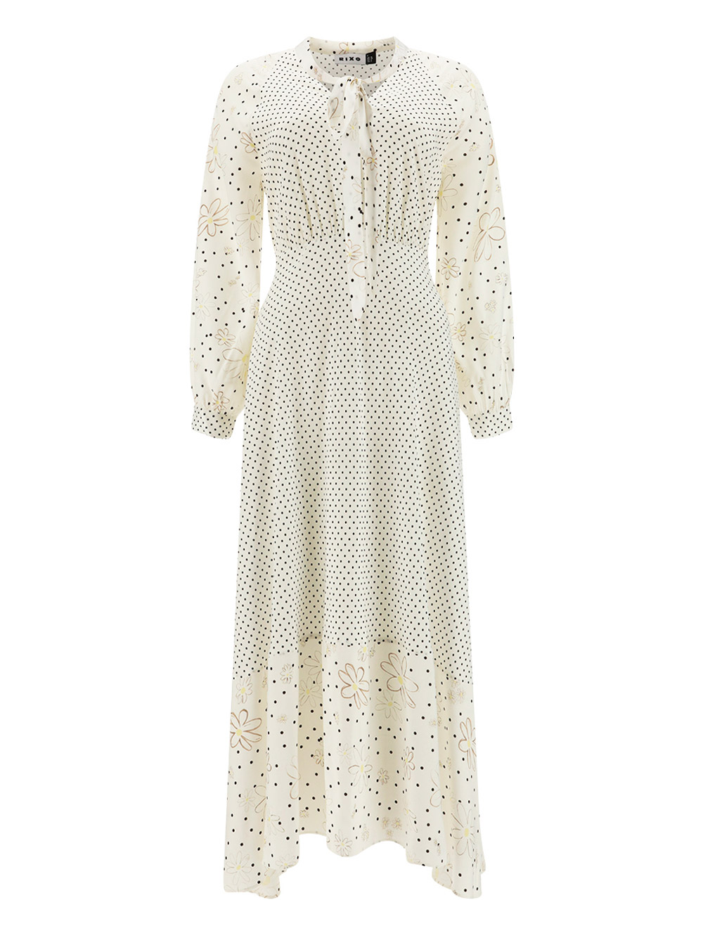 Rixo London Diya Dress In Ivory Vintage Spot | ModeSens