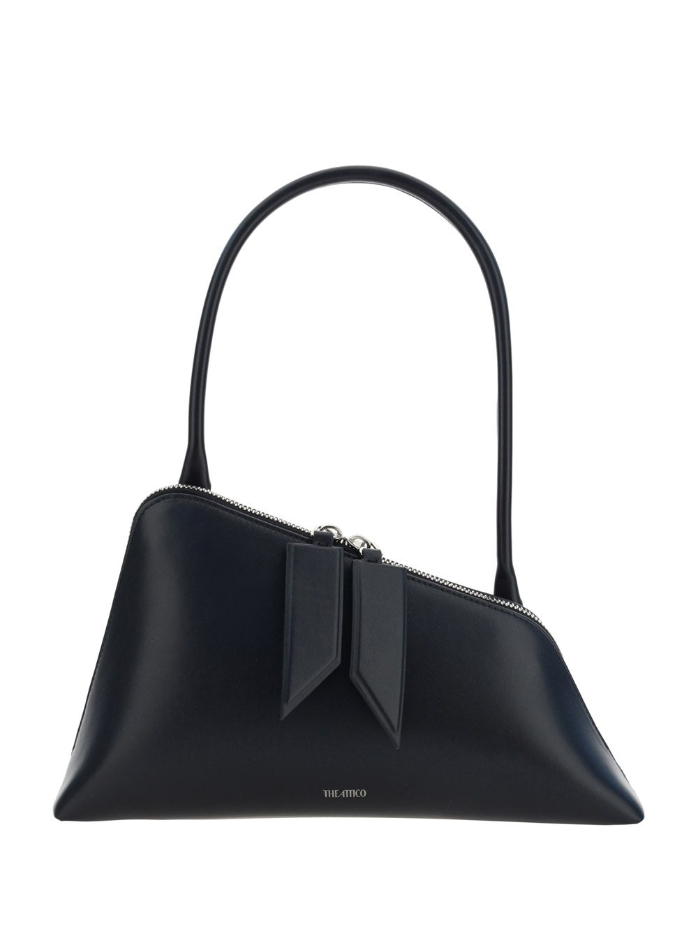 Shop Attico Sunrise Shoulder Bag In Black