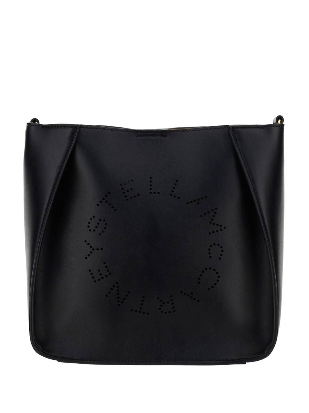Stella Mccartney Mini Crossbody Logo Bag In Black