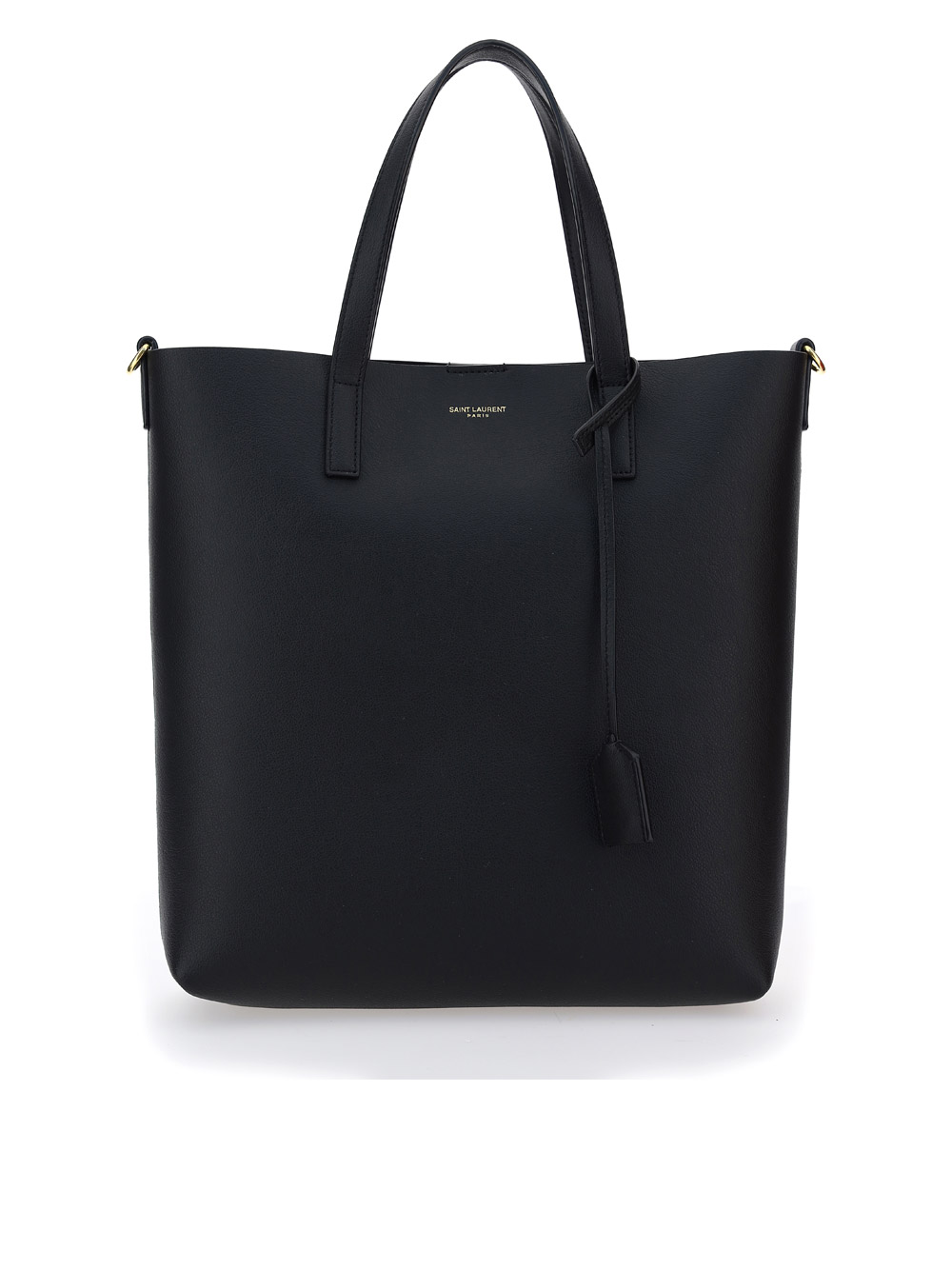 Saint Laurent Leather Shopping Bag in Gray