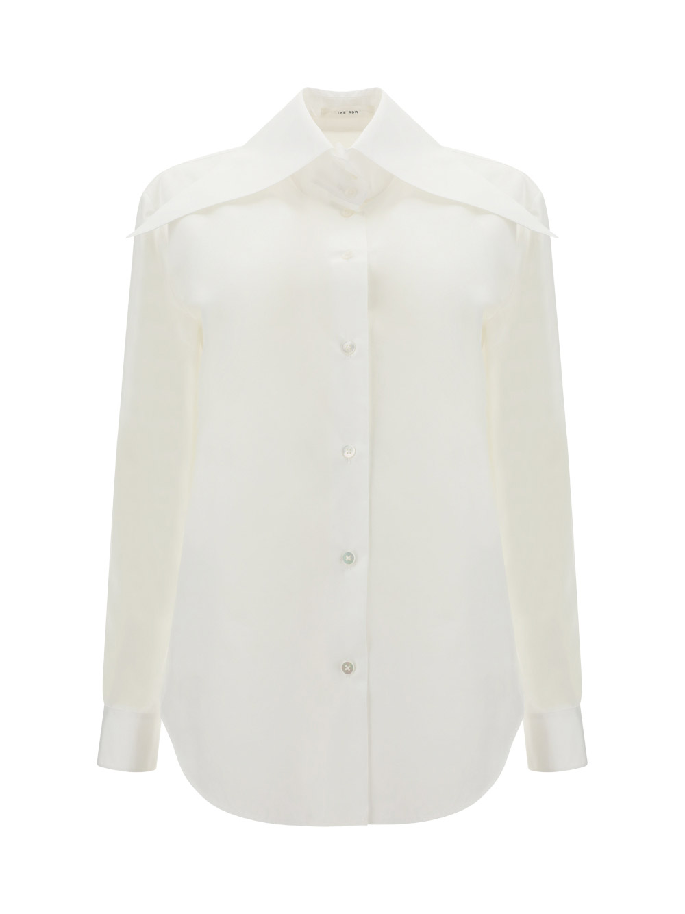 The Row Armelle Exaggerated Point-collar Shirt In White