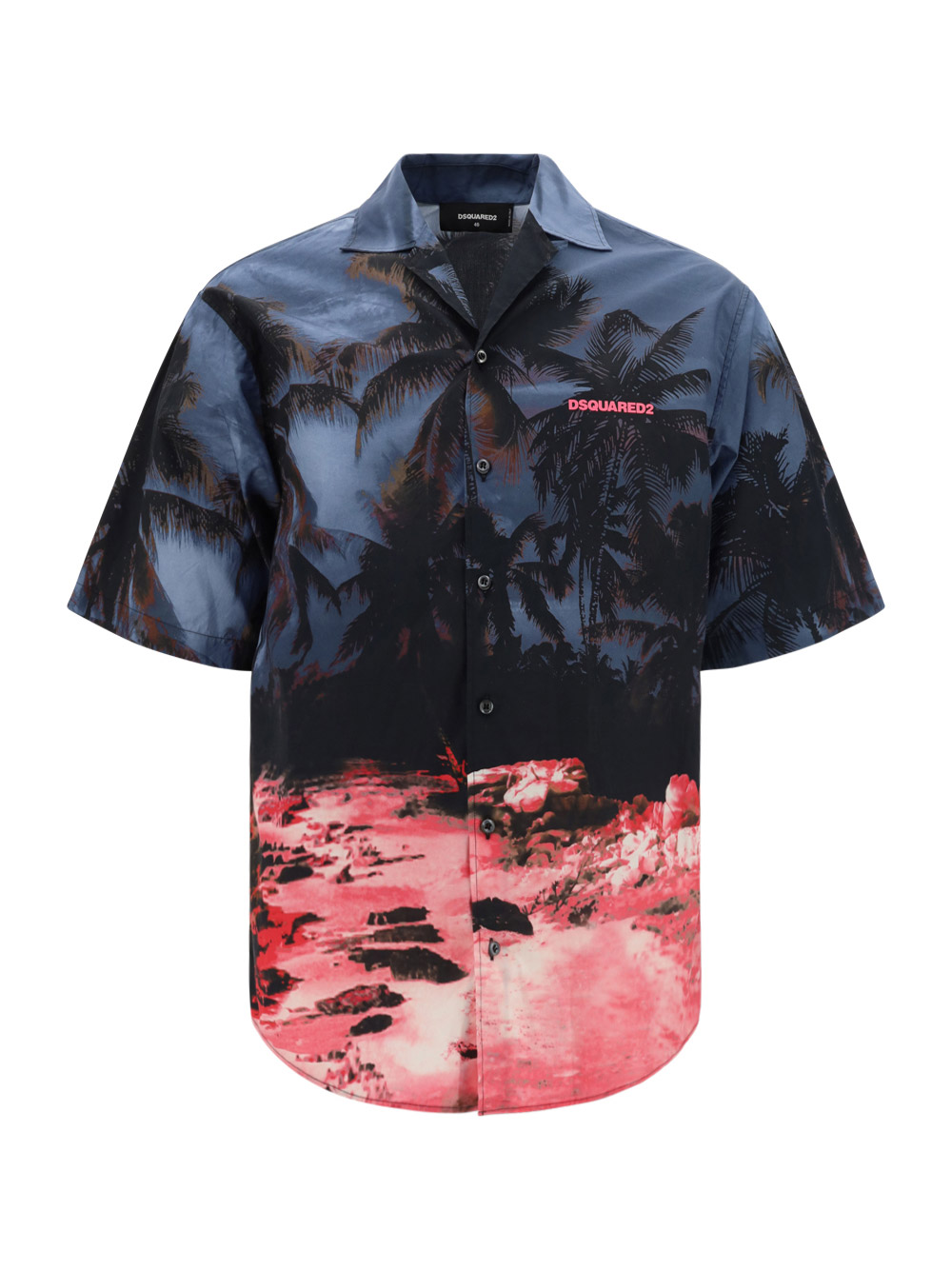 Dsquared2 Man Shirt Slate Blue Size 40 Cotton In 001s