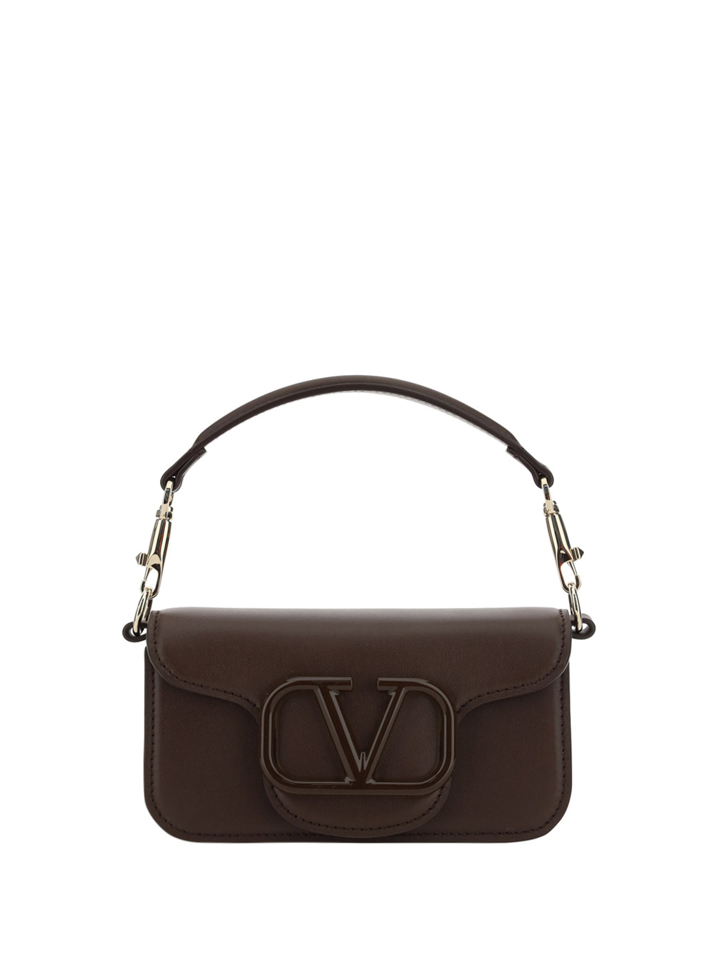 Valentino Loco Vlogo Flap Leather Shoulder Bag Fondant