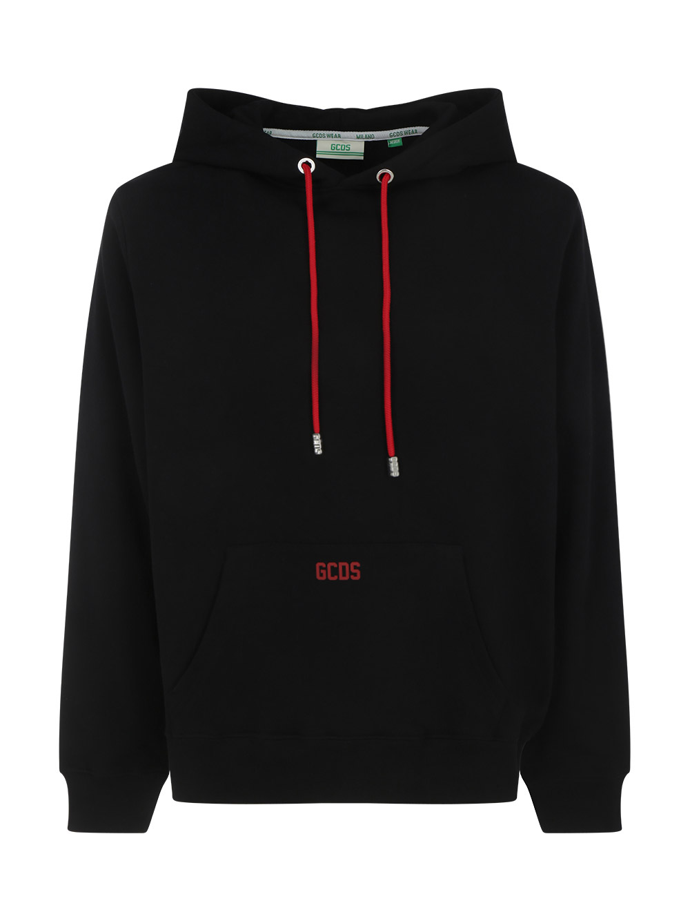Gcds Sweatshirt With Rubber Logo In Black