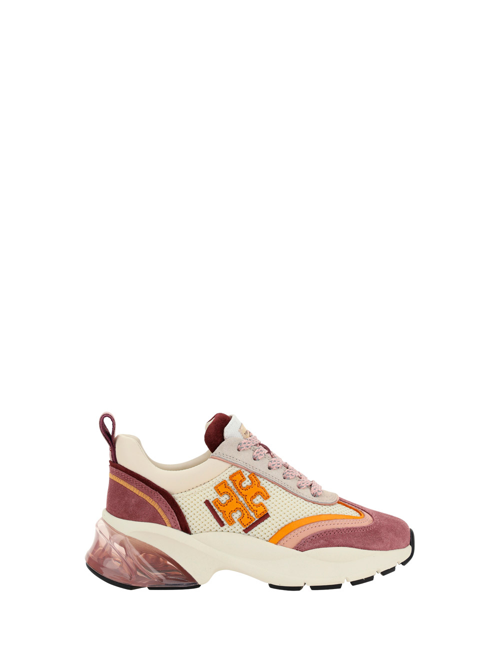 Tory Burch Good Luck Sneaker In New Cream/arancio/light Purple