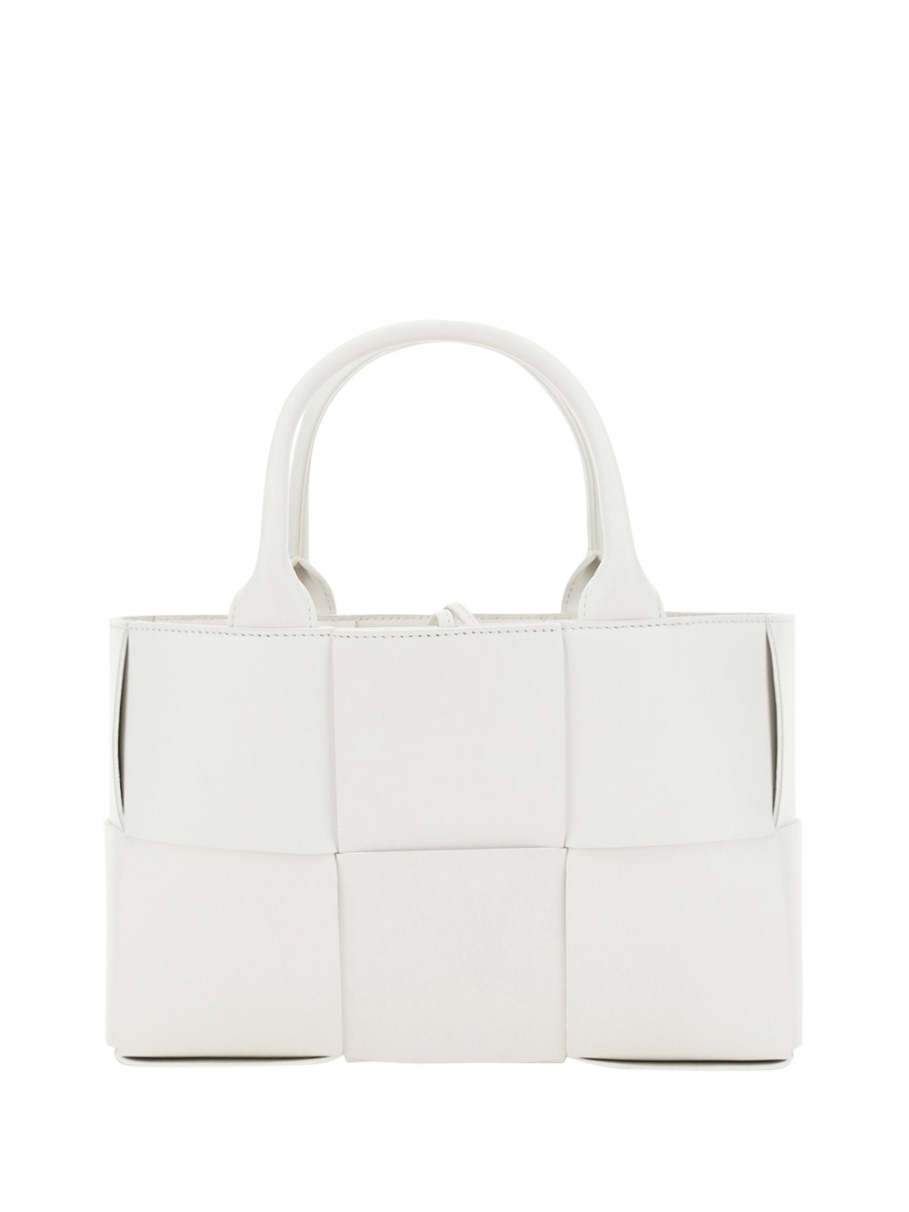 Bottega Veneta Arco Tote Handbag In White/gold